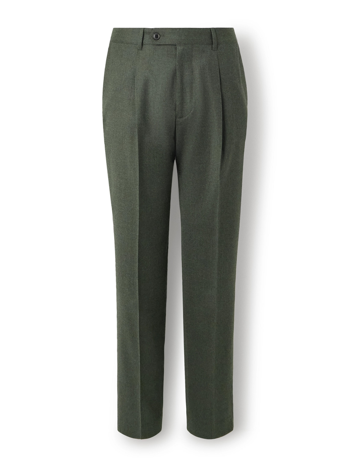 Paul Smith Straight-leg Pleated Wool And Cashmere-blend Suit Trousers In Gray