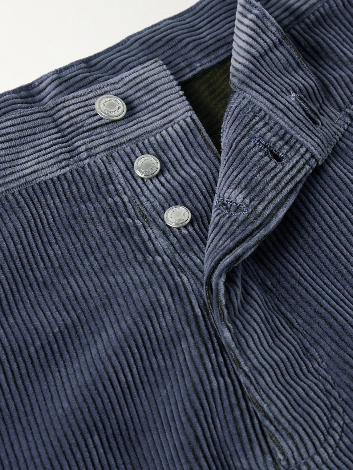 Paul Smith Straight-leg Cotton-corduroy Trousers In Blue