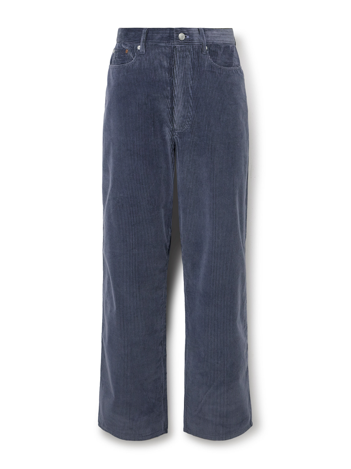 Paul Smith Straight-leg Cotton-corduroy Trousers In Blue