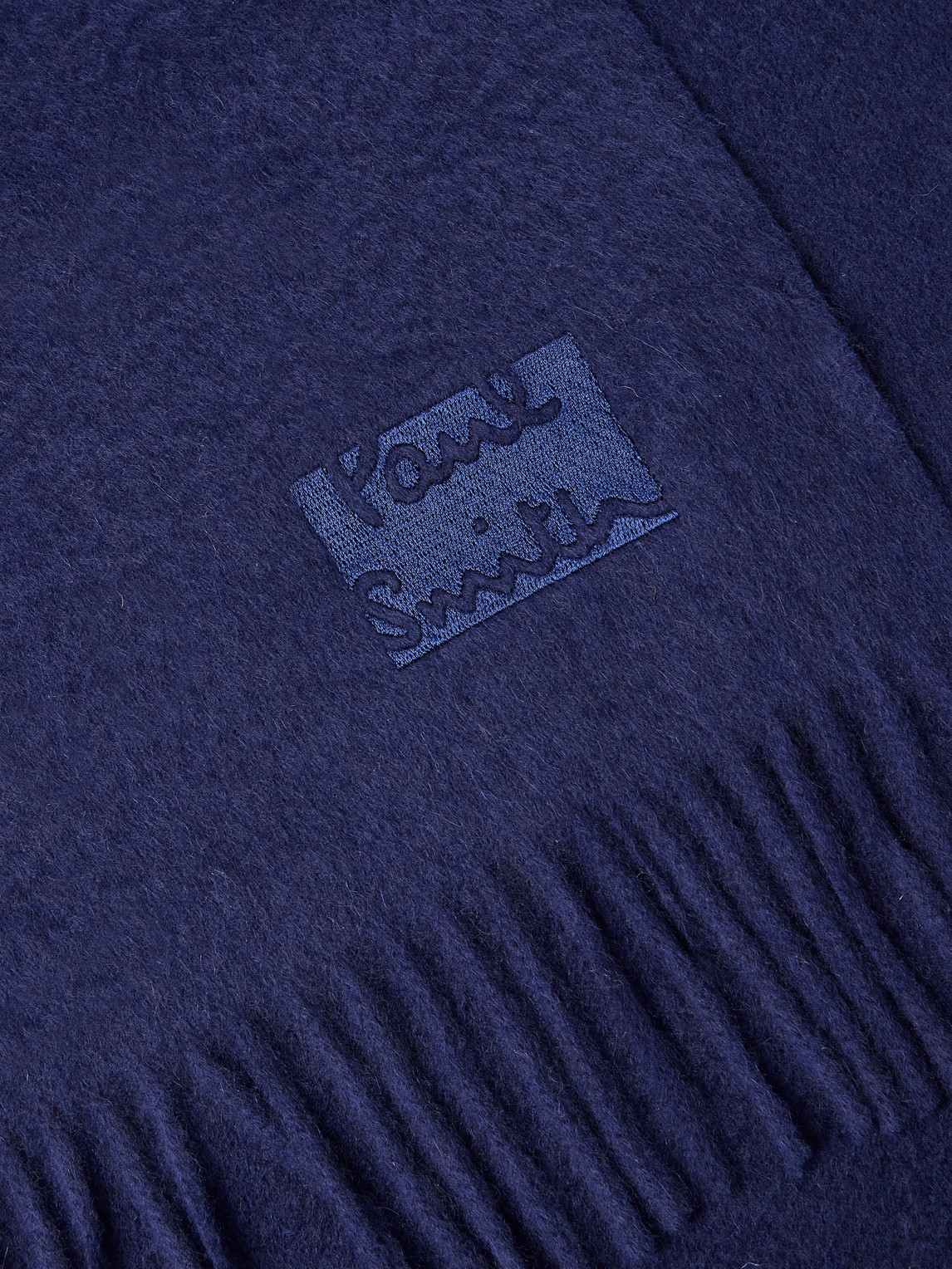  Paul Smith - Logo-embroidered Fringed Cashmere Scarf - Men - Blue 