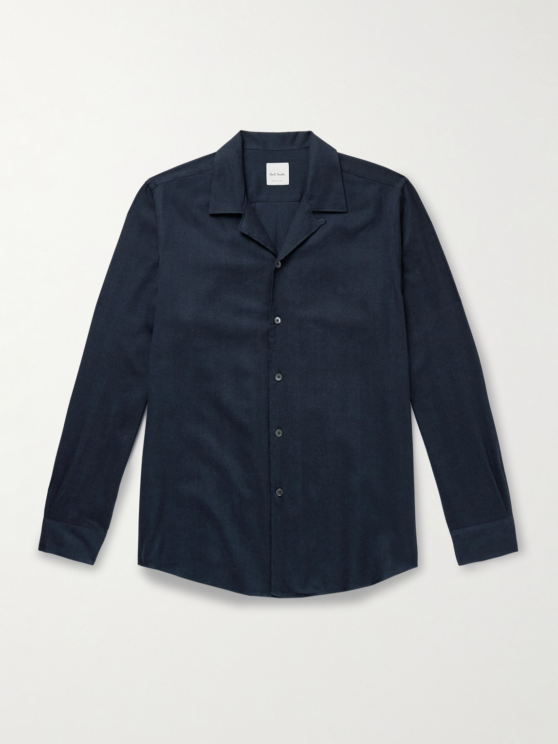 Paul Smith Convertible-Collar Herringbone Cotton and Lyocell-Blend Shirten