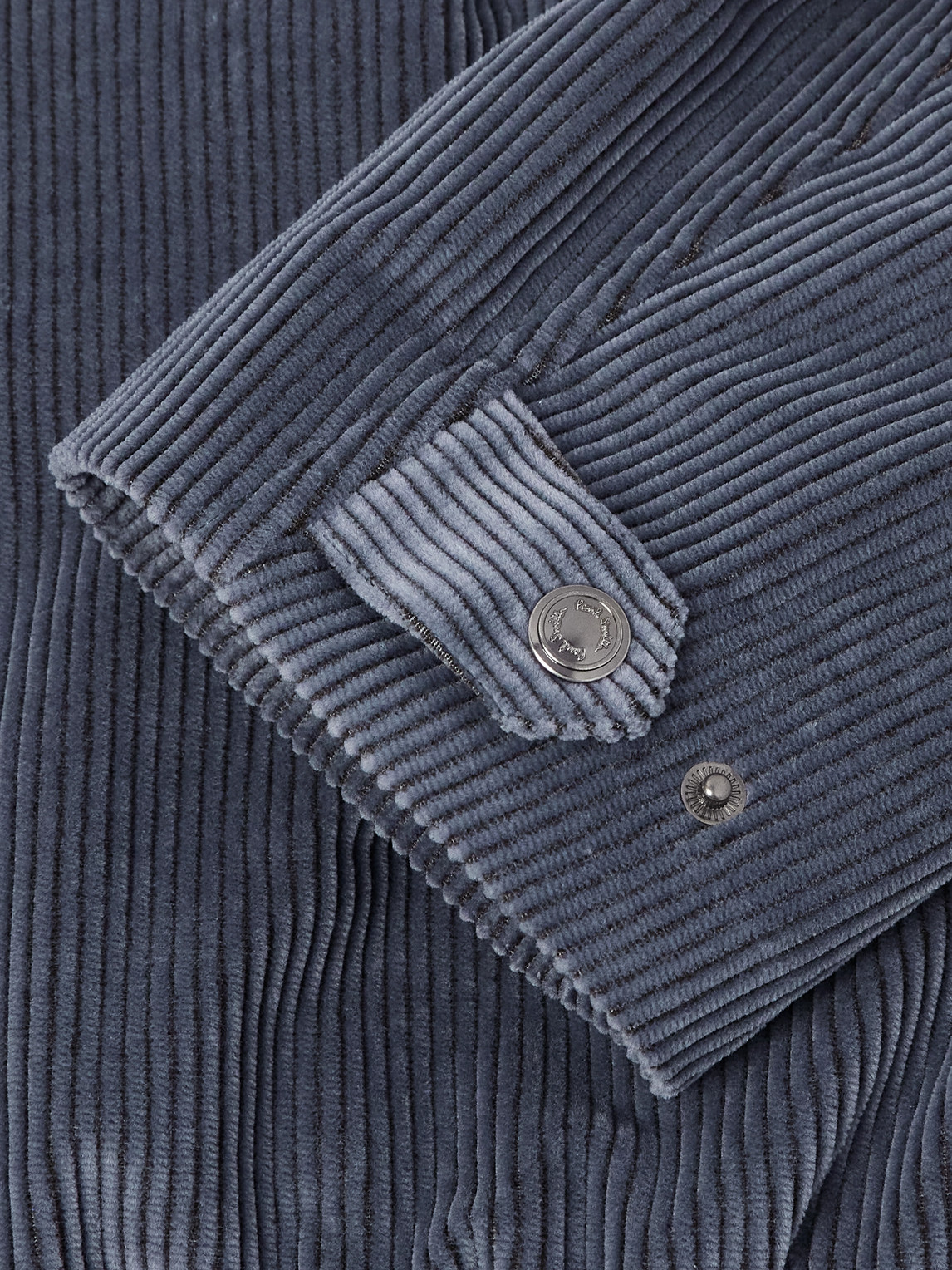 Paul Smith Blue Cotton-corduroy Bomber Jacket In Gray