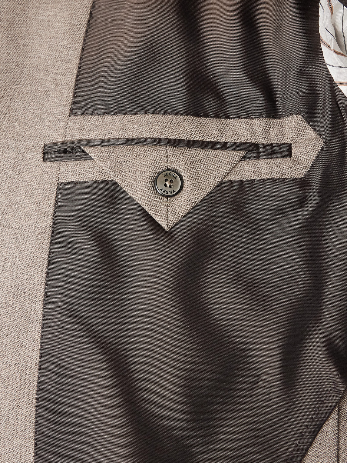 Zegna Wool-gabardine Suit In Gray