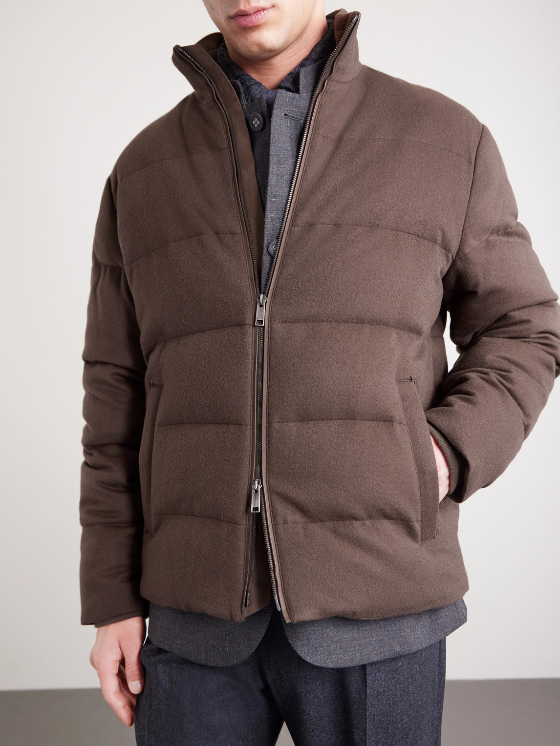 Quilted Oasi Cashmere Down Jacket