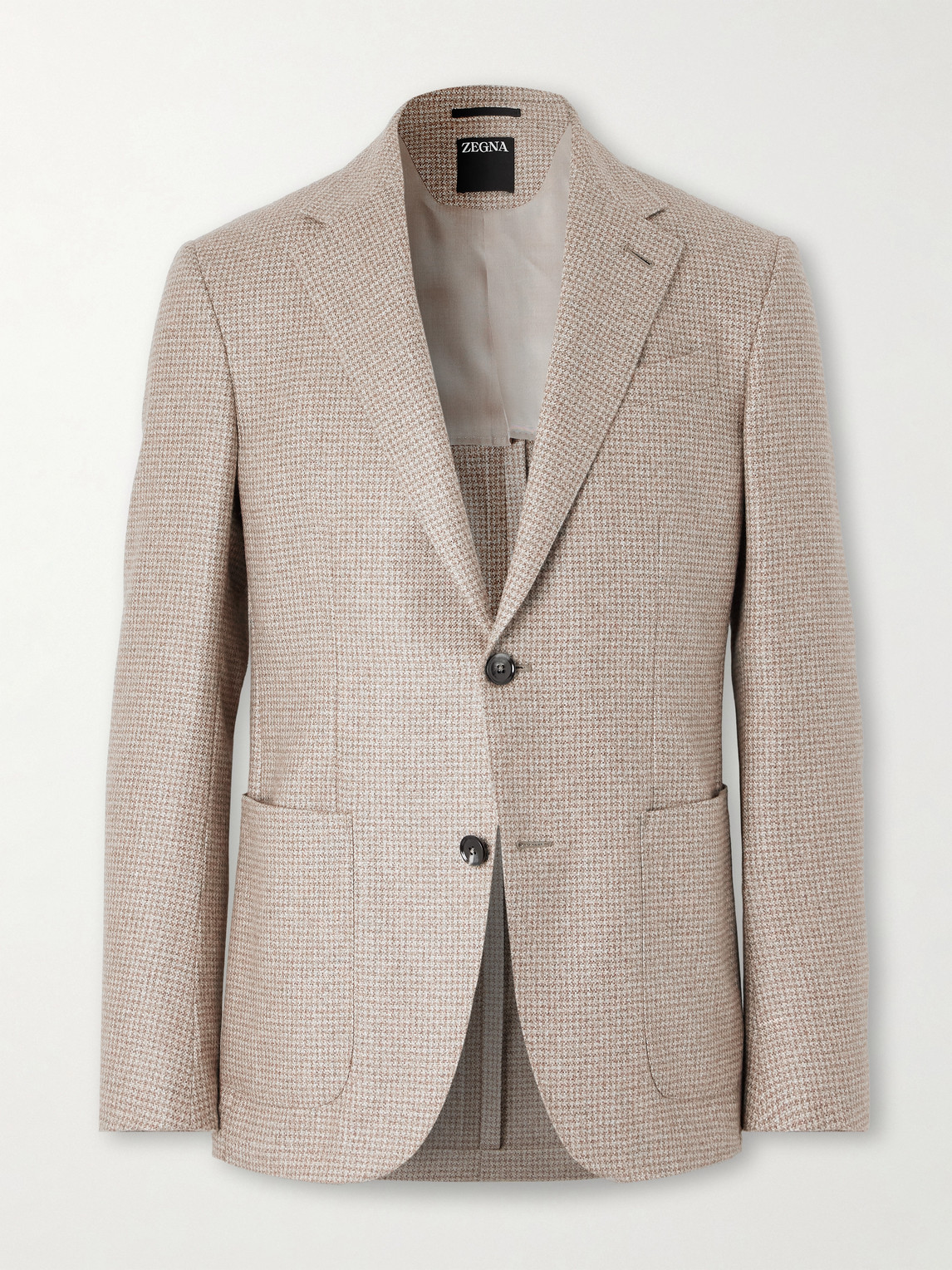 Zegna Houndstooth Silk and Cashmere-Blend Blazer - Men