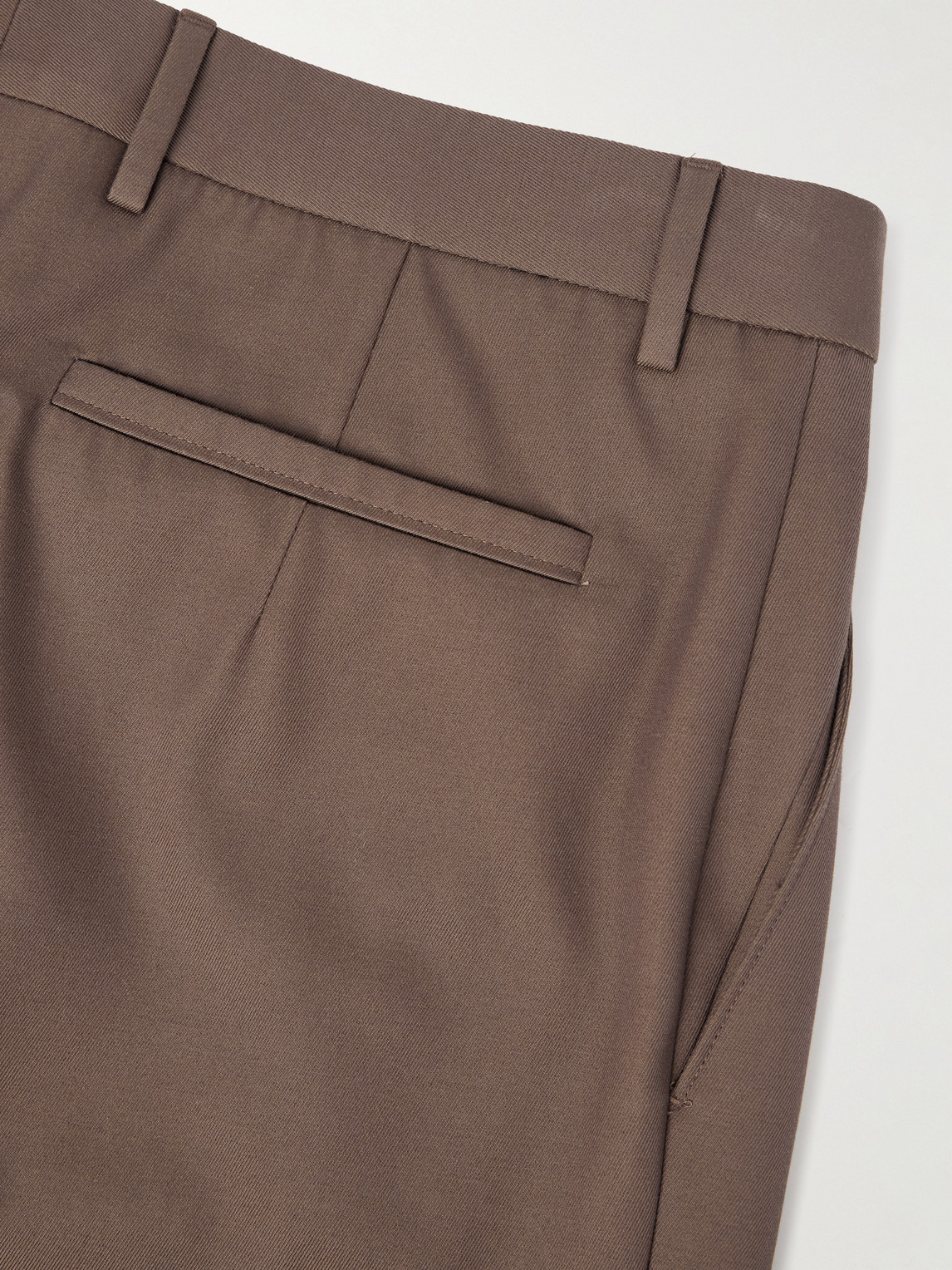 Straight-Leg Cotton And Wool