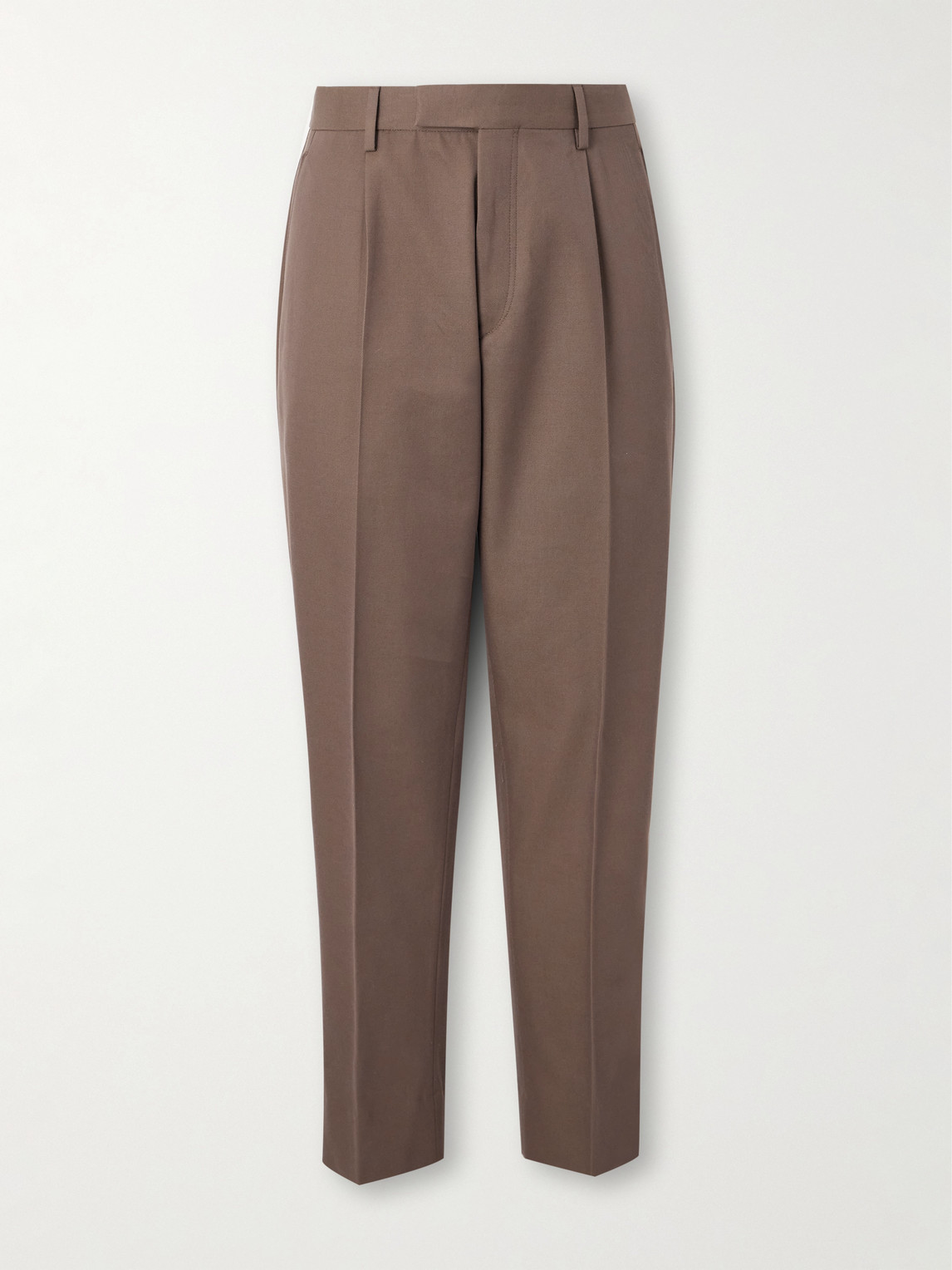 Zegna Straight-Leg Cotton and Wool-Blend Trousers - Men
