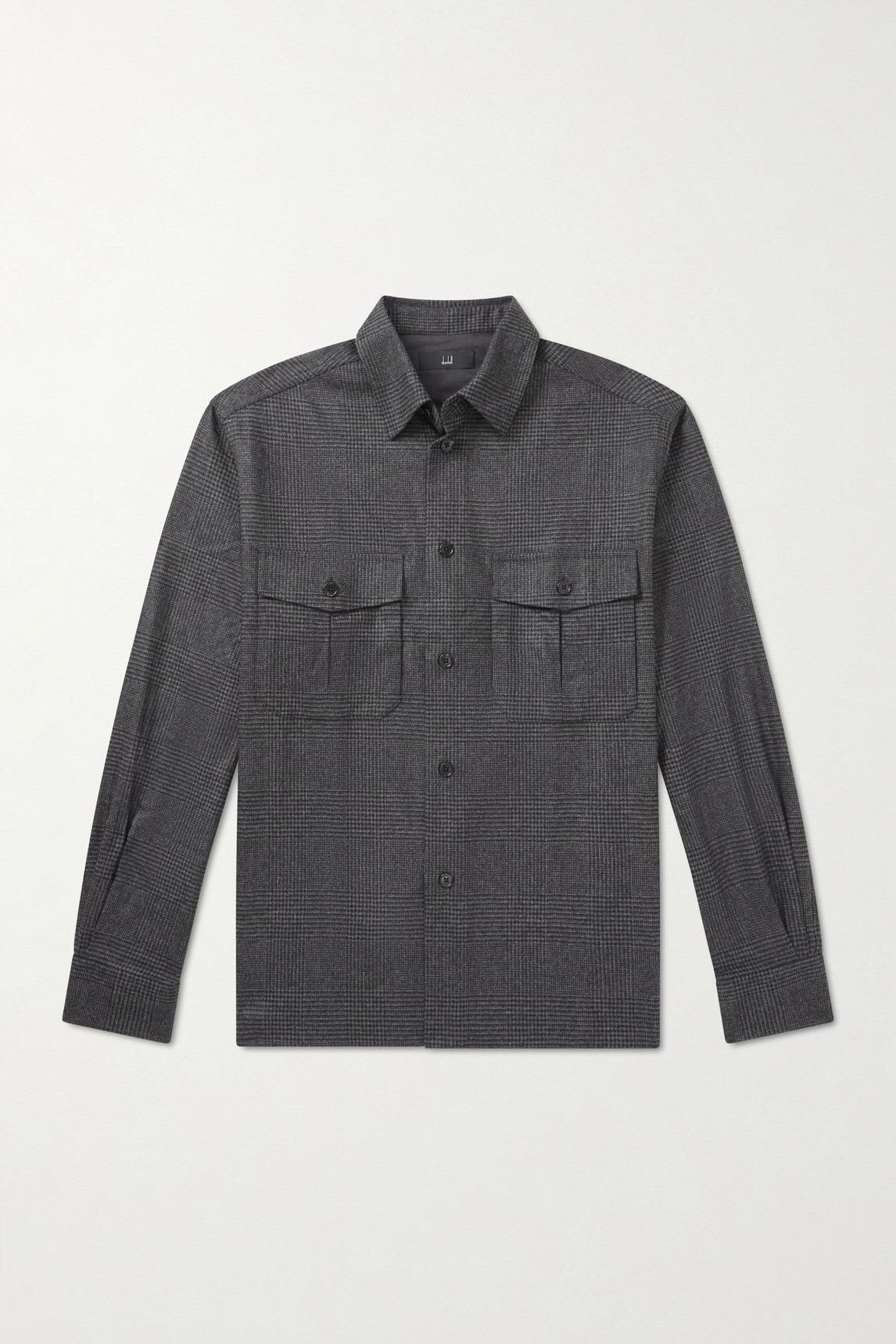 Dunhill – Prince of Wales Checked Wool and Cashmere-Blend Overshirt