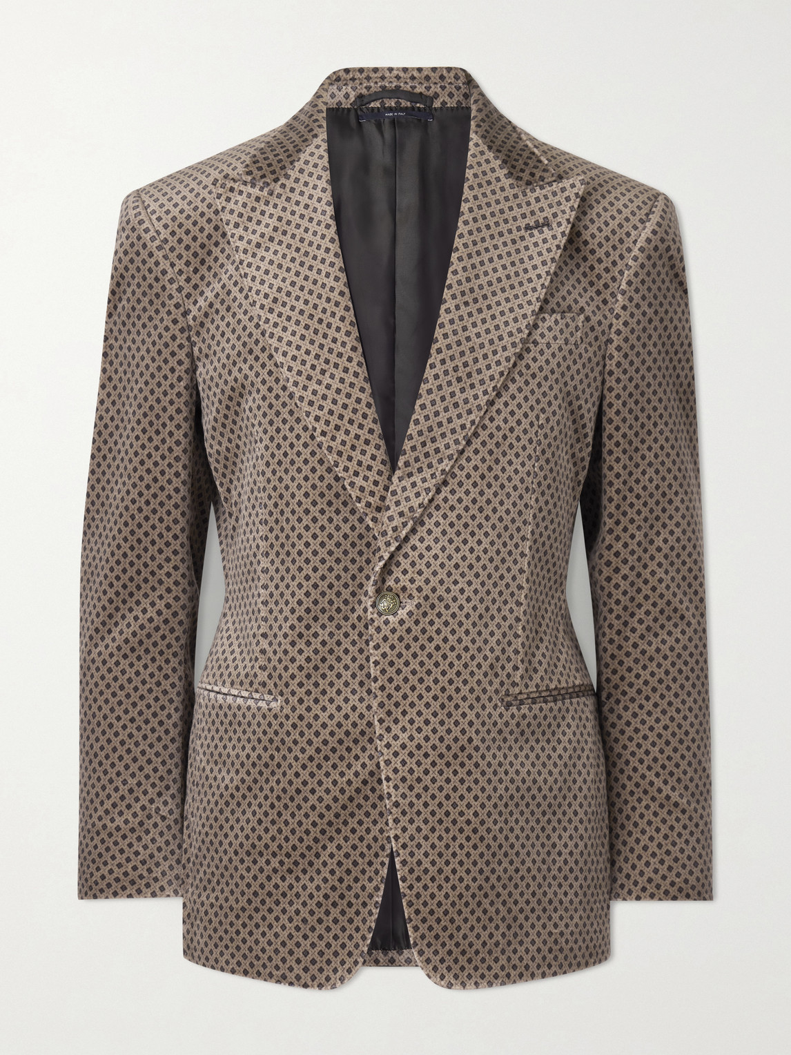 dunhill Slim-Fit Printed Cotton-Blend Velvet Tuxedo Jacket - Men