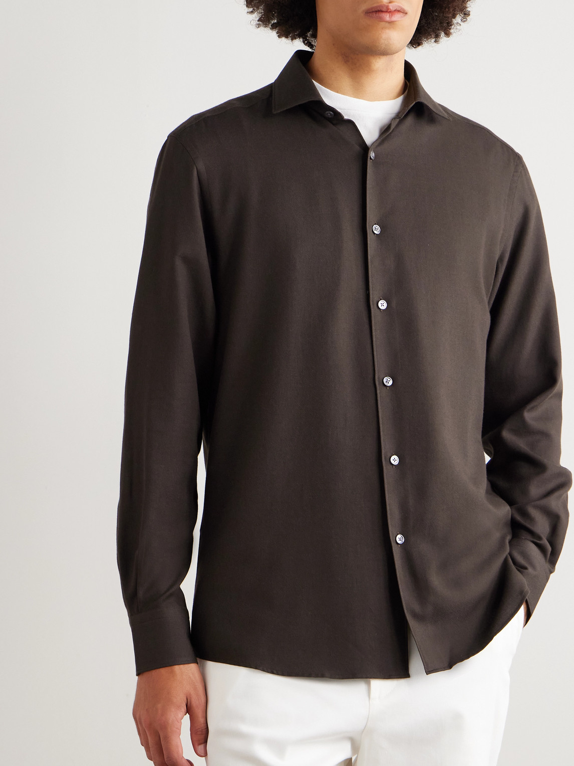 Cotton And Cashmere-Blend Shirt