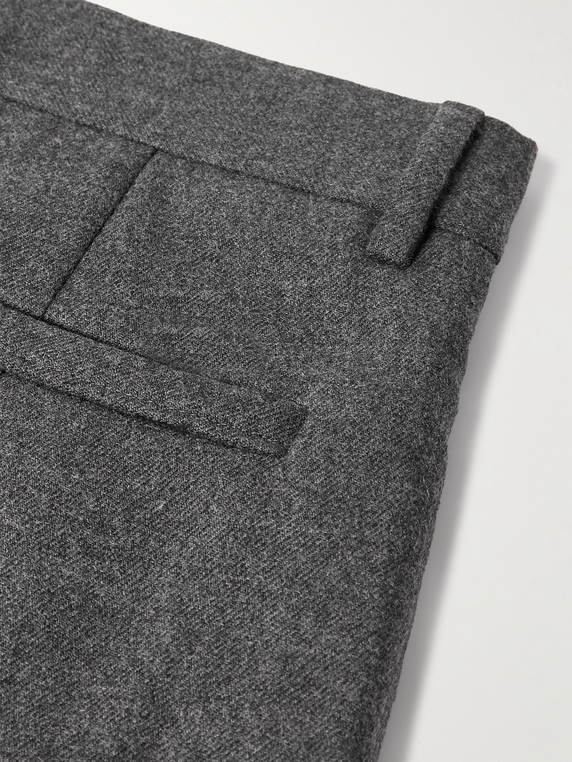 Tapered Pleated Wool