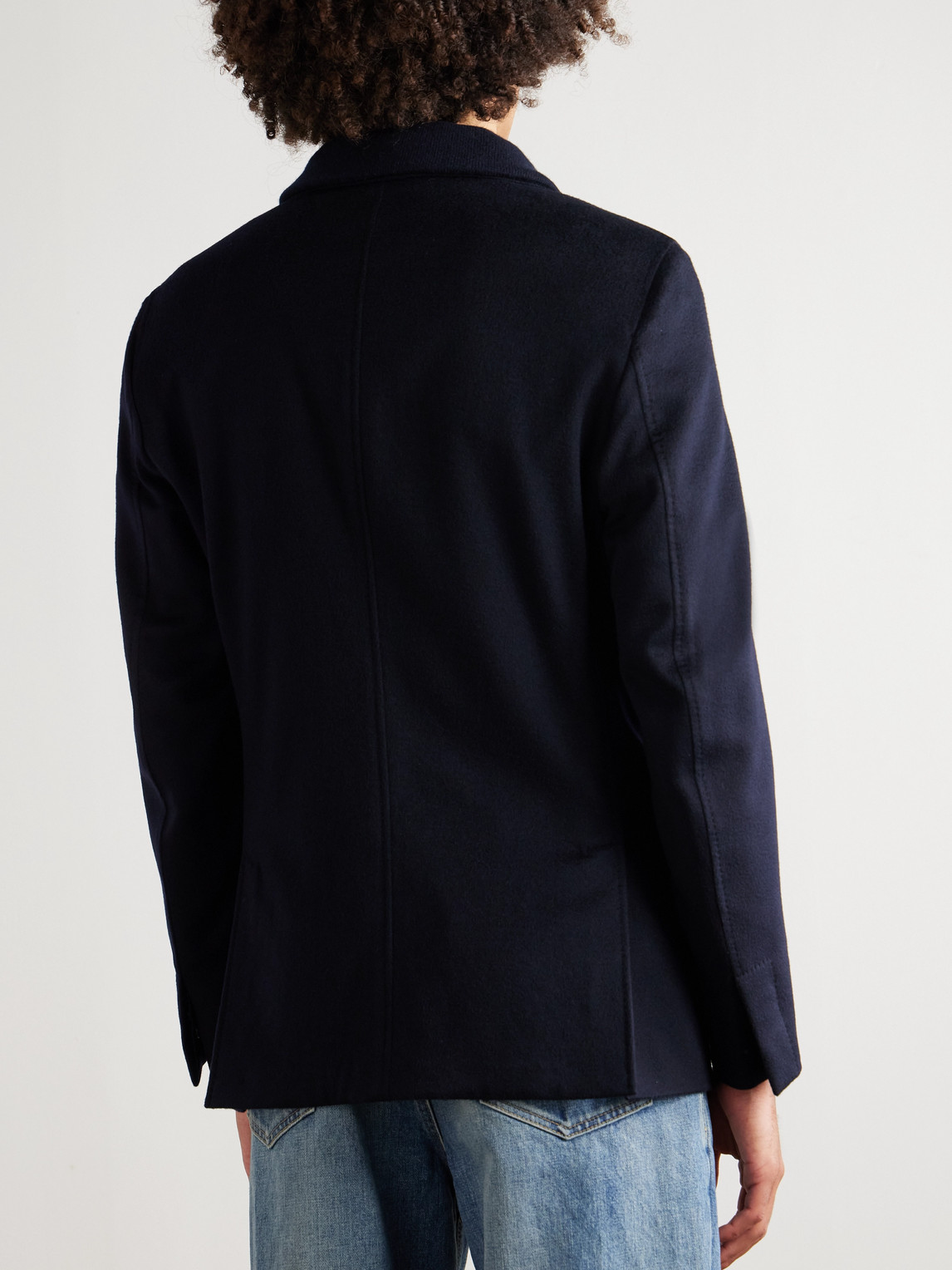  Zegna - Layered Cashmere Blazer - Men - Blue - It 46 