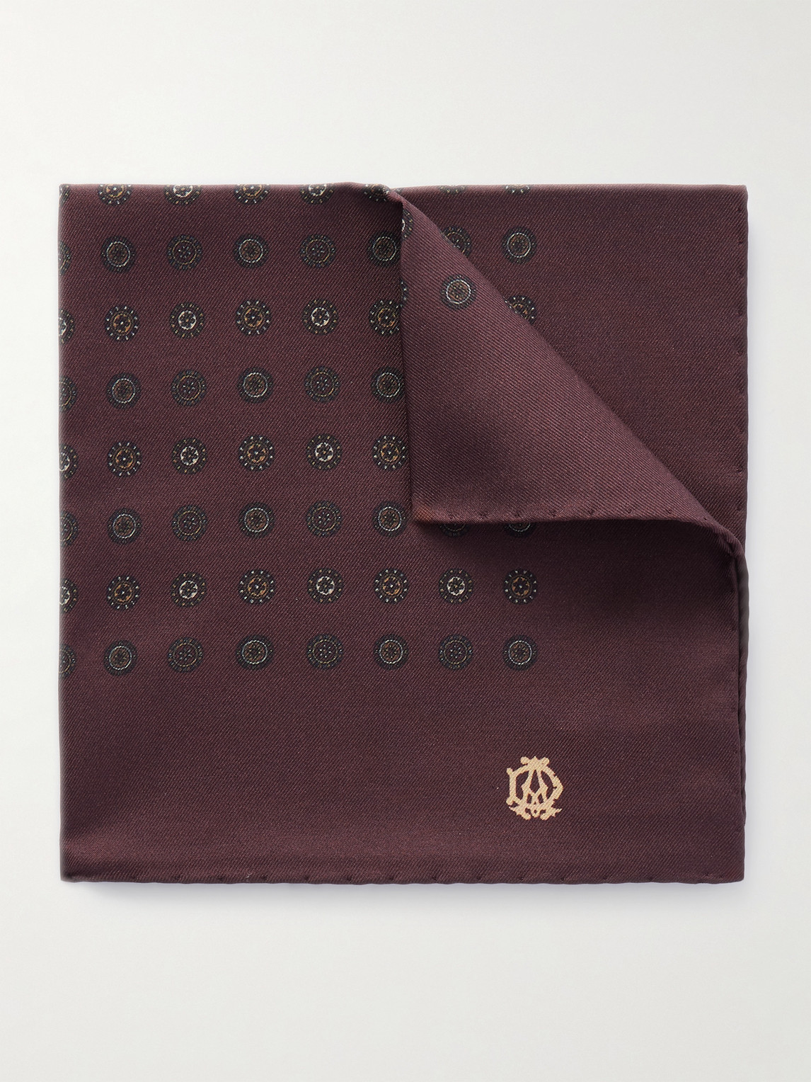 dunhill Printed Mulberry Silk-Twill Pocket Square - Men