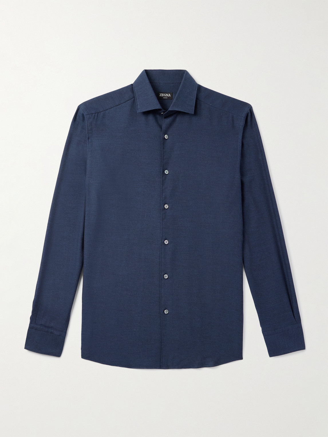 Zegna Cotton and Cashmere-Blend Twill hirt - Men