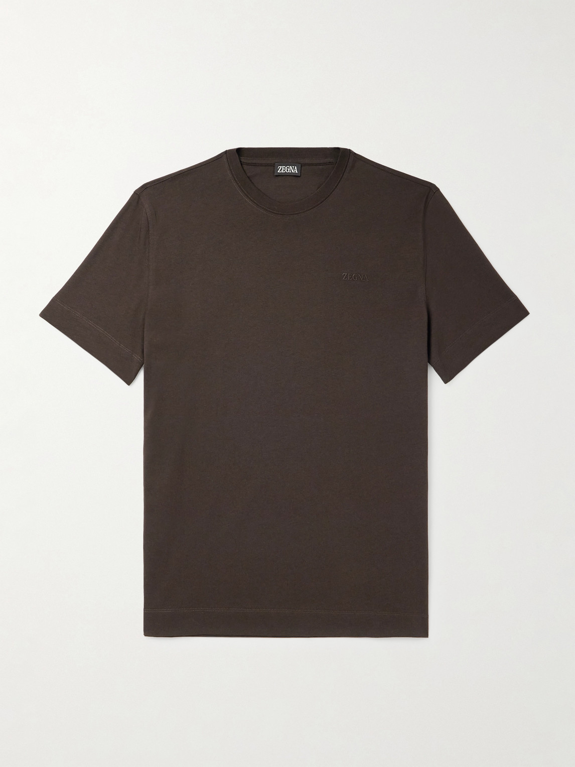 Zegna Logo-Embroidered Cotton-Jersey T-Shirt - Men