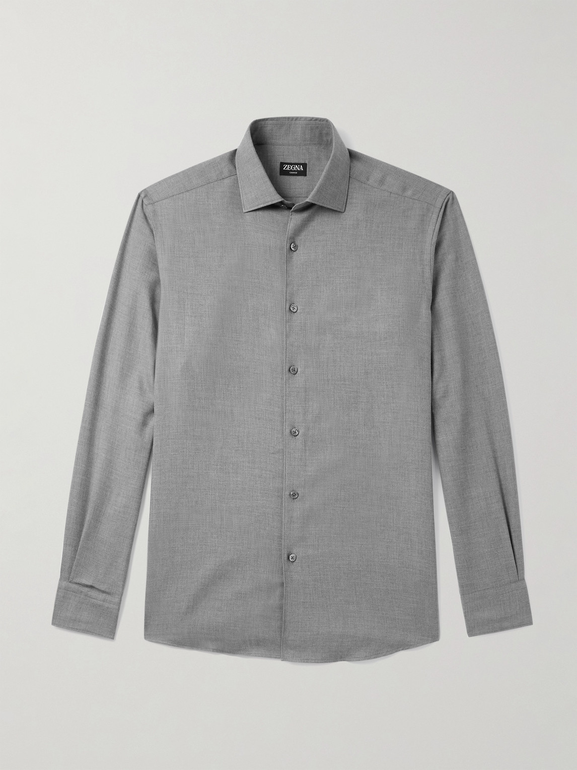 Zegna Cotton and Cashmere-Blend Twill hirt - Men