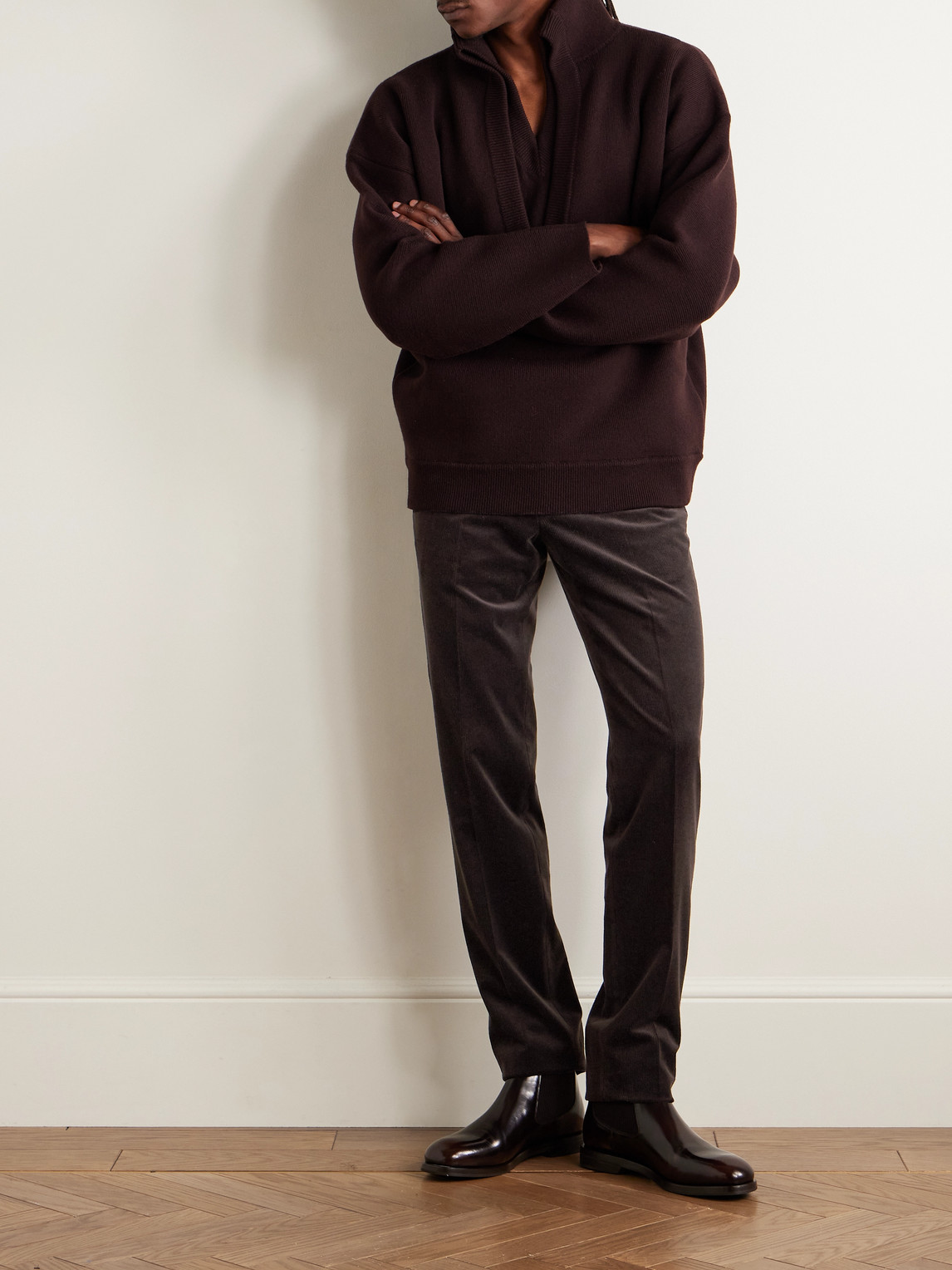 Slim-Fit Cotton-Blend Corduroy