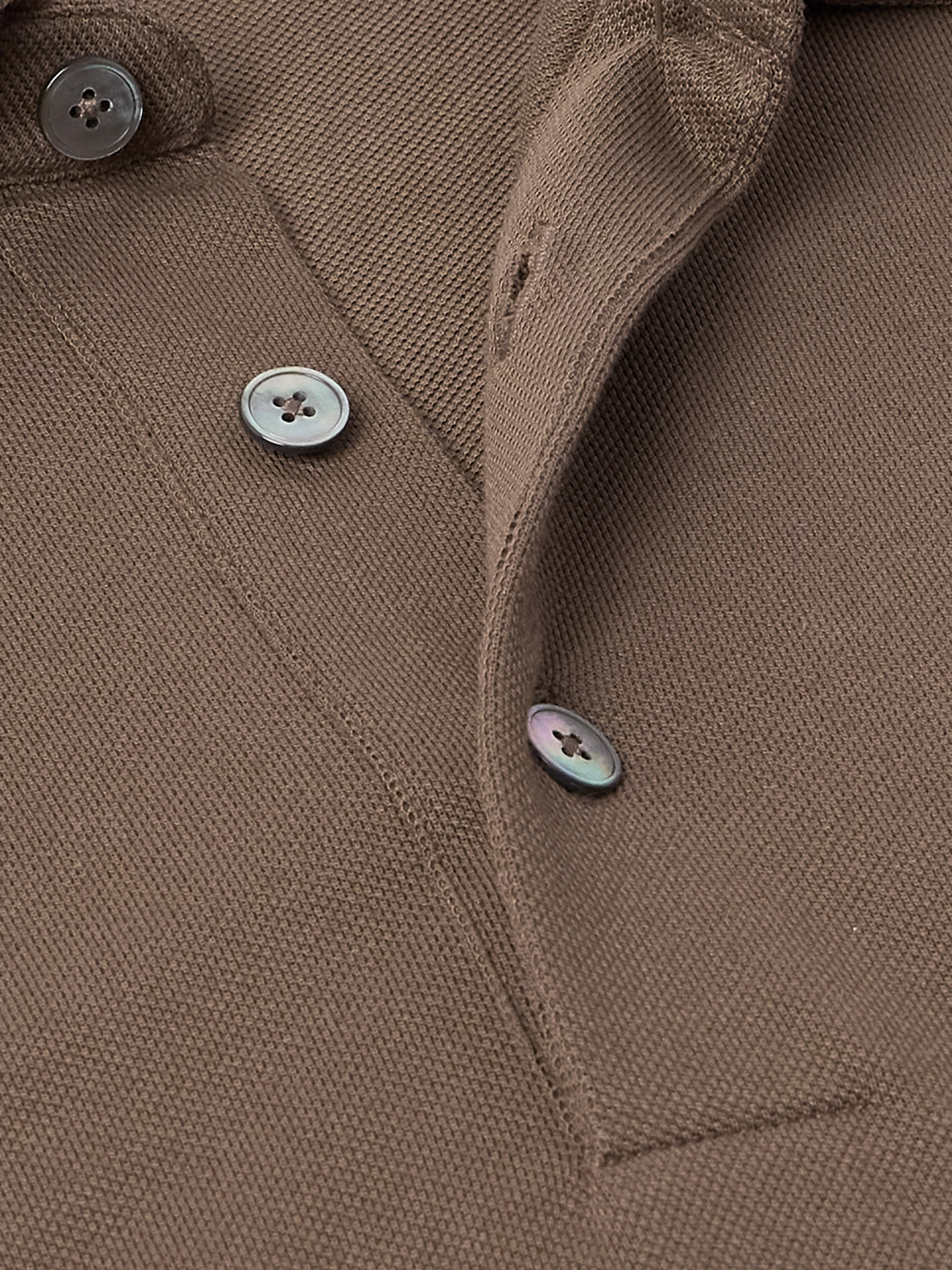 Slim-Fit Leather-Trimmed Cotton-Piqué Polo Shirt