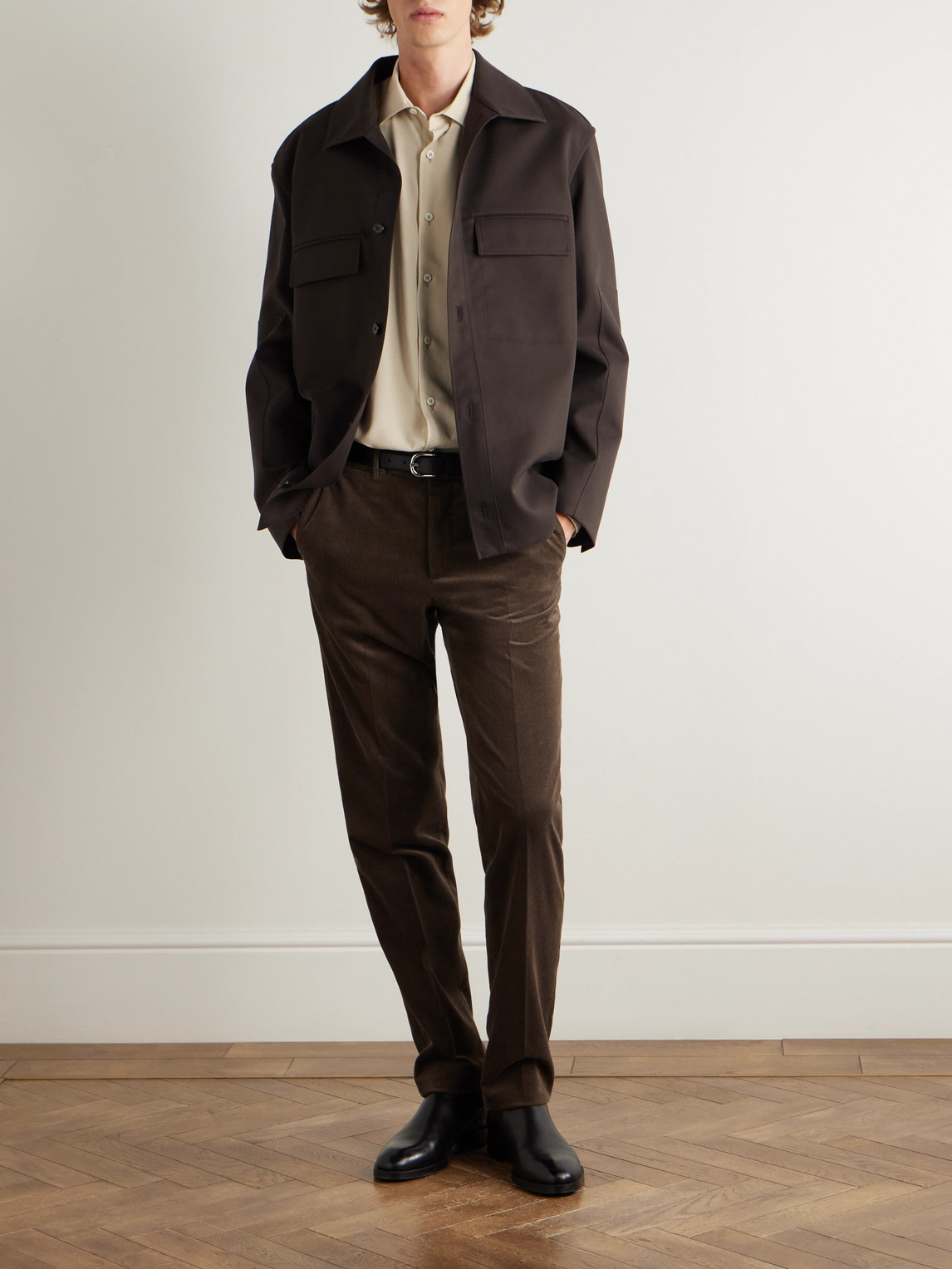 Slim-Fit Cotton-Blend Corduroy