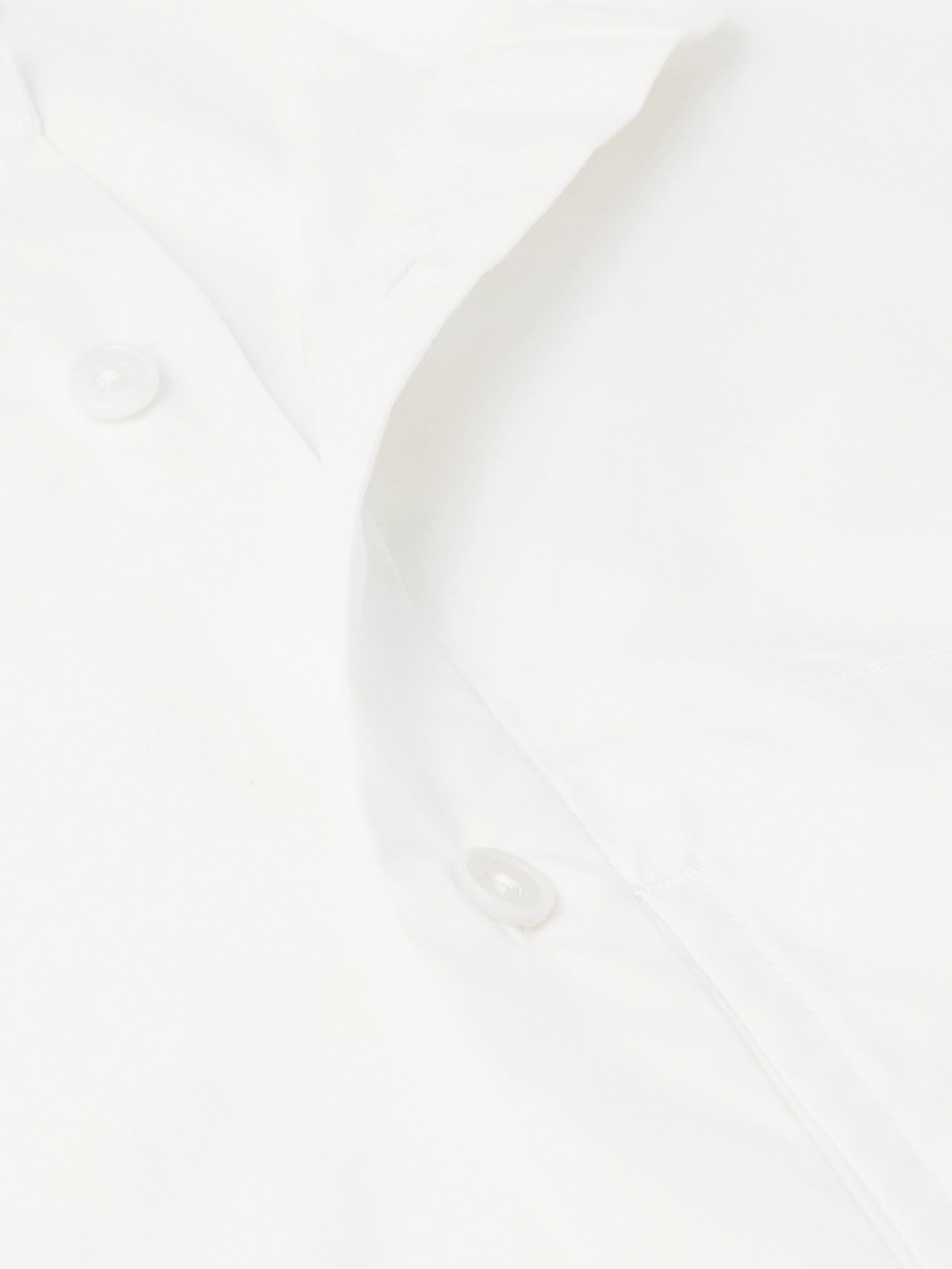 Leather-Trimmed Cotton-Piqué Polo Shirt