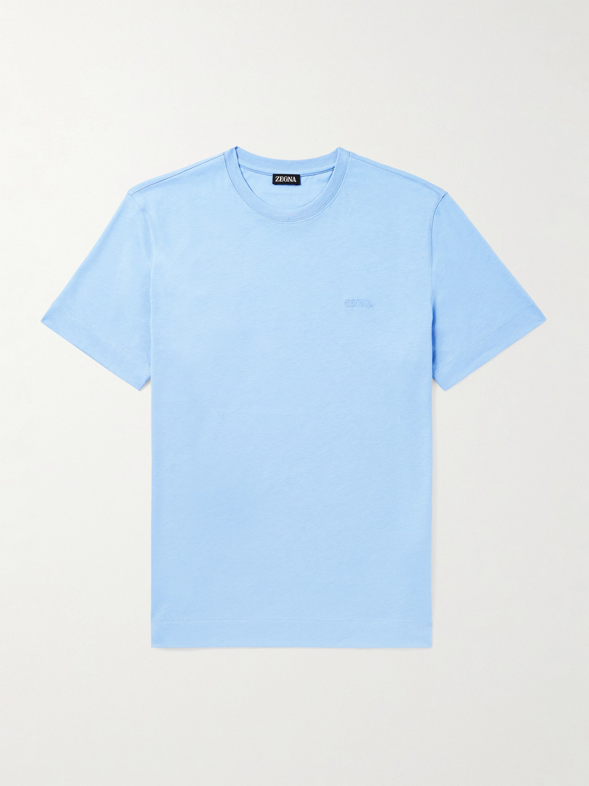 Zegna Logo-Embroidered Cotton-Jersey T-Shirt - Men