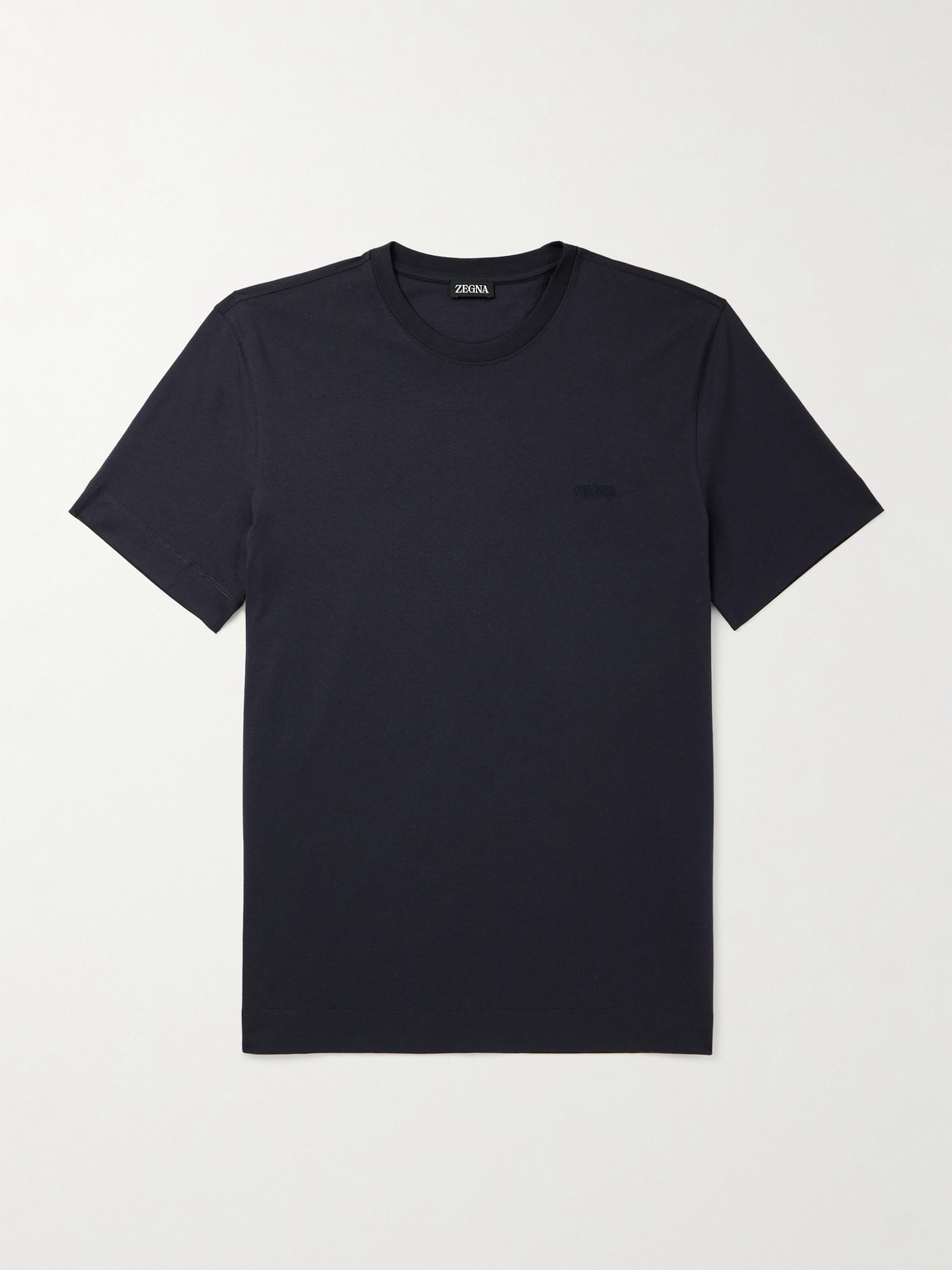 Zegna Logo-Embroidered Cotton-Jersey T-Shirt - Men