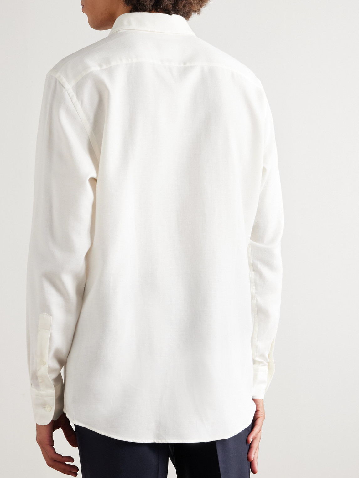 Cotton And Cashmere-Blend Twill Shirt