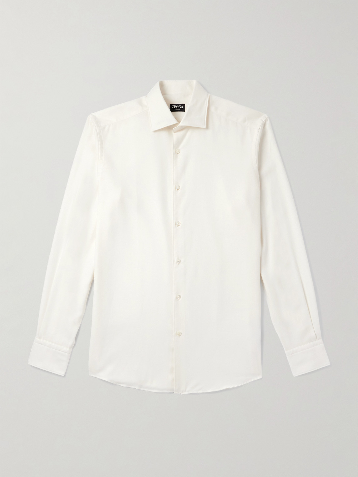 Zegna Cotton and Cashmere-Blend Twill hirt - Men