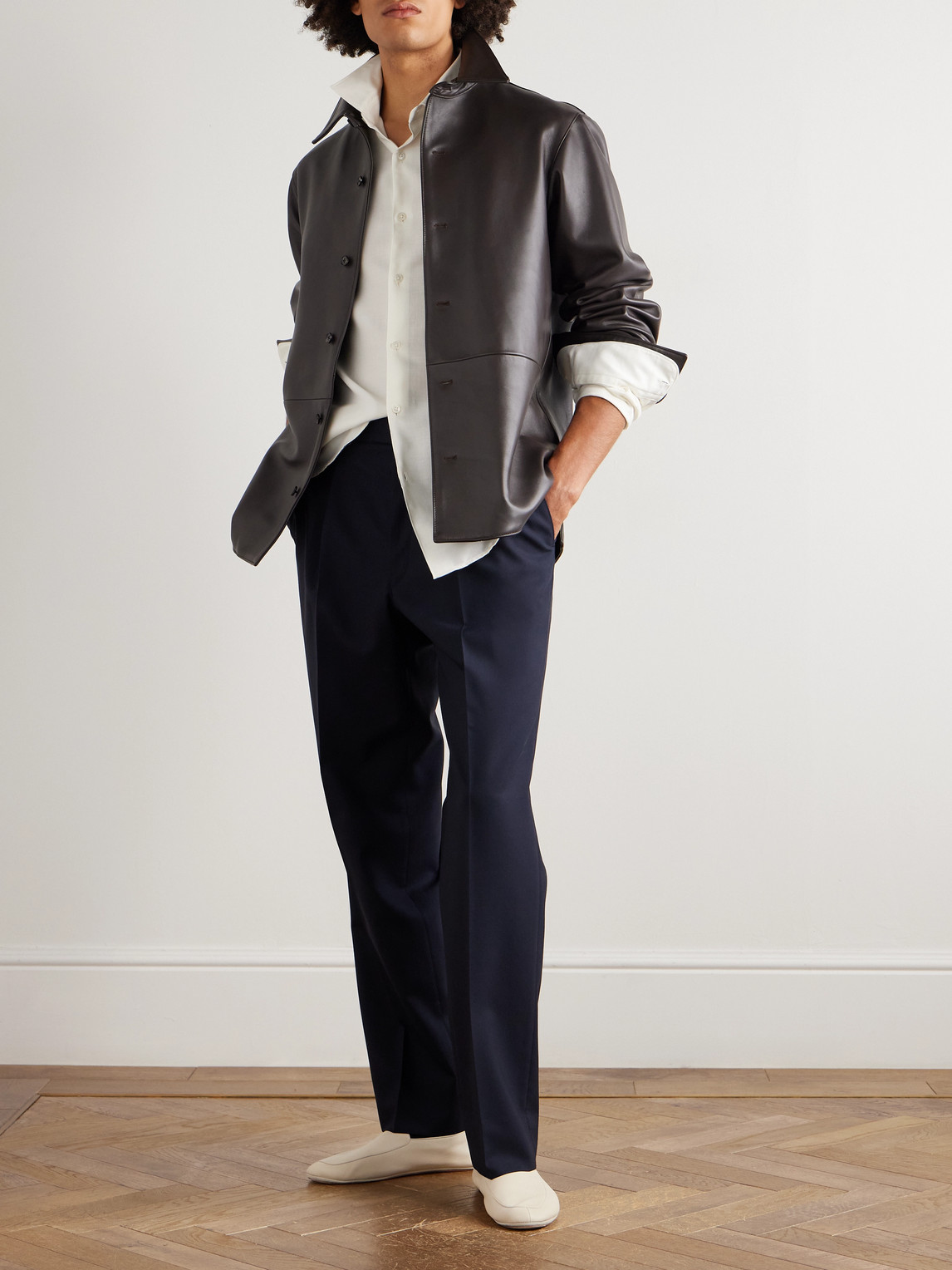 Cotton And Cashmere-Blend Twill Shirt