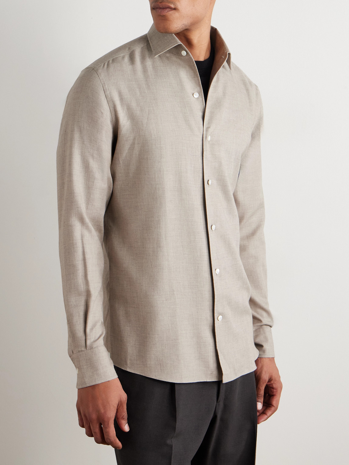 Cotton And Cashmere-Blend Shirt