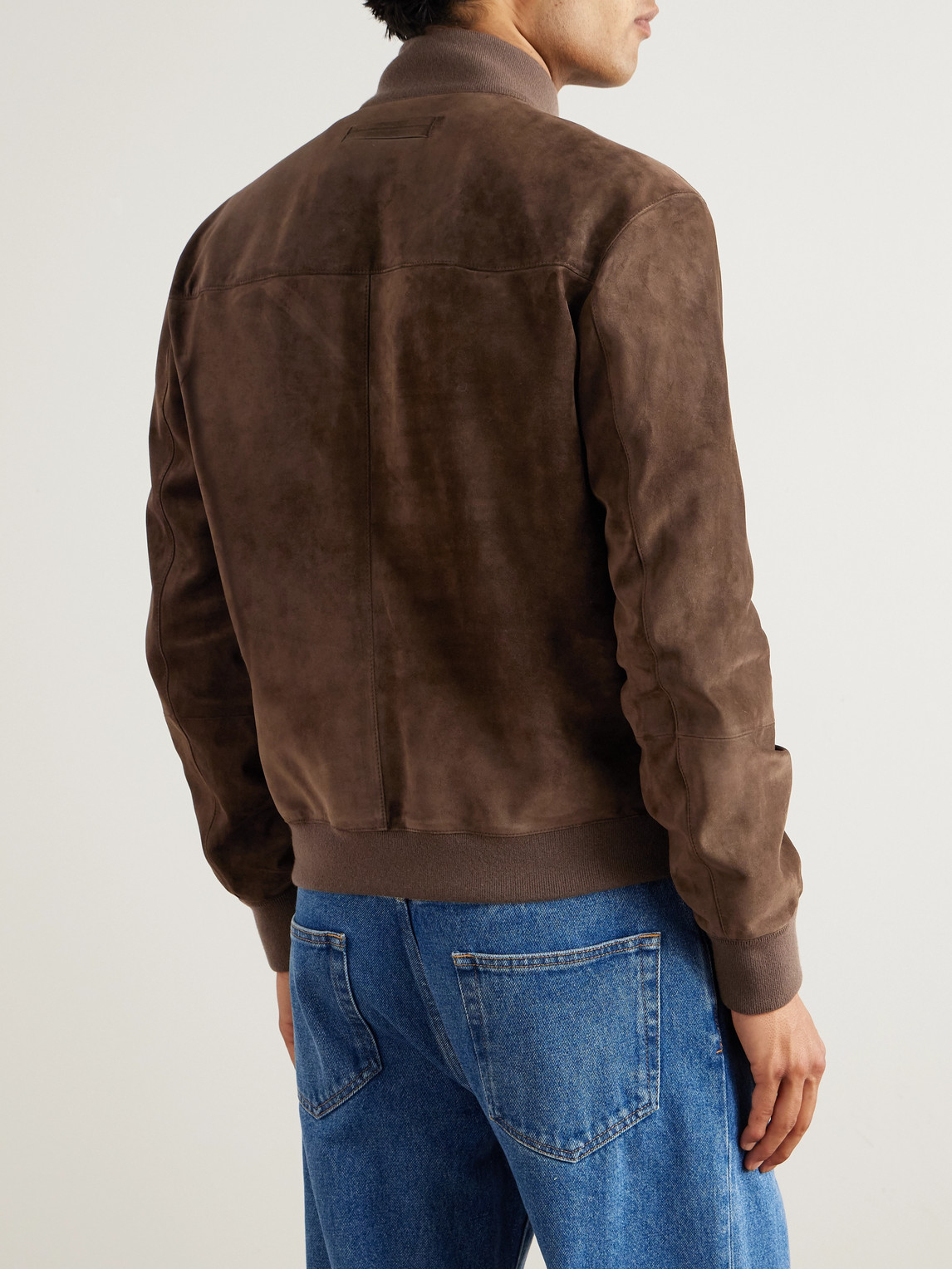  Zegna - Suede Blouson Jacket - Men - Brown - It 56 
