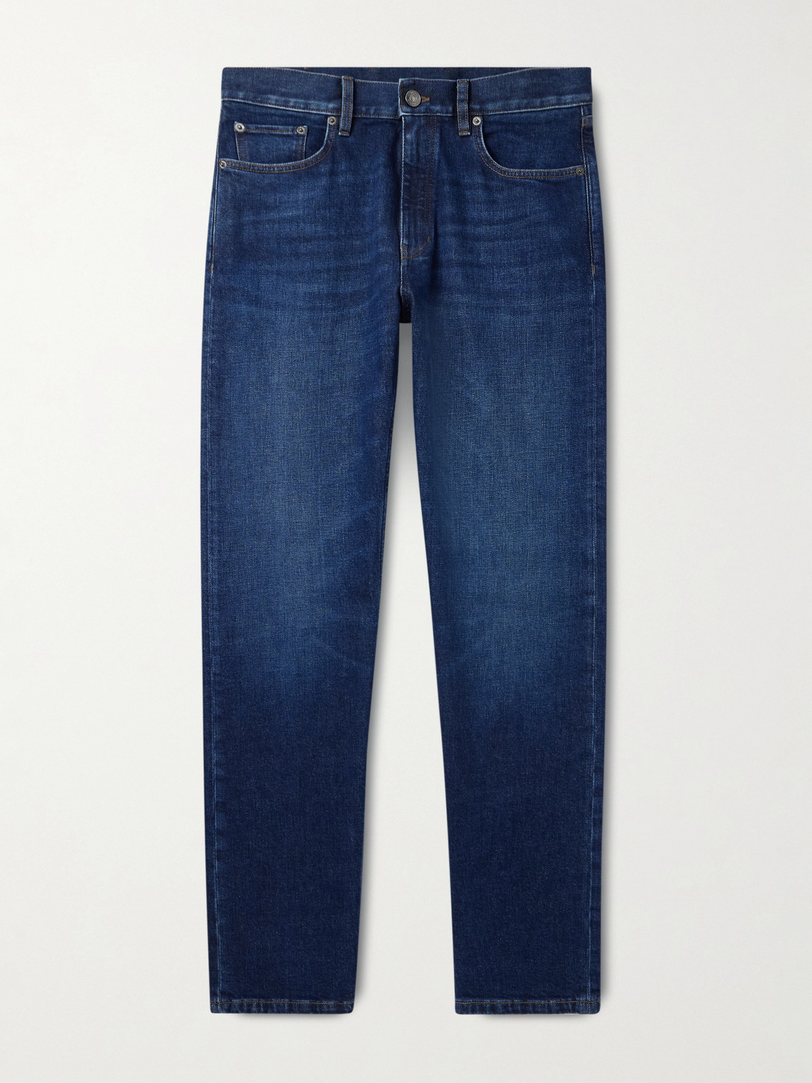 Zegna Roccia Straight-leg Stretch Jeans In Blue
