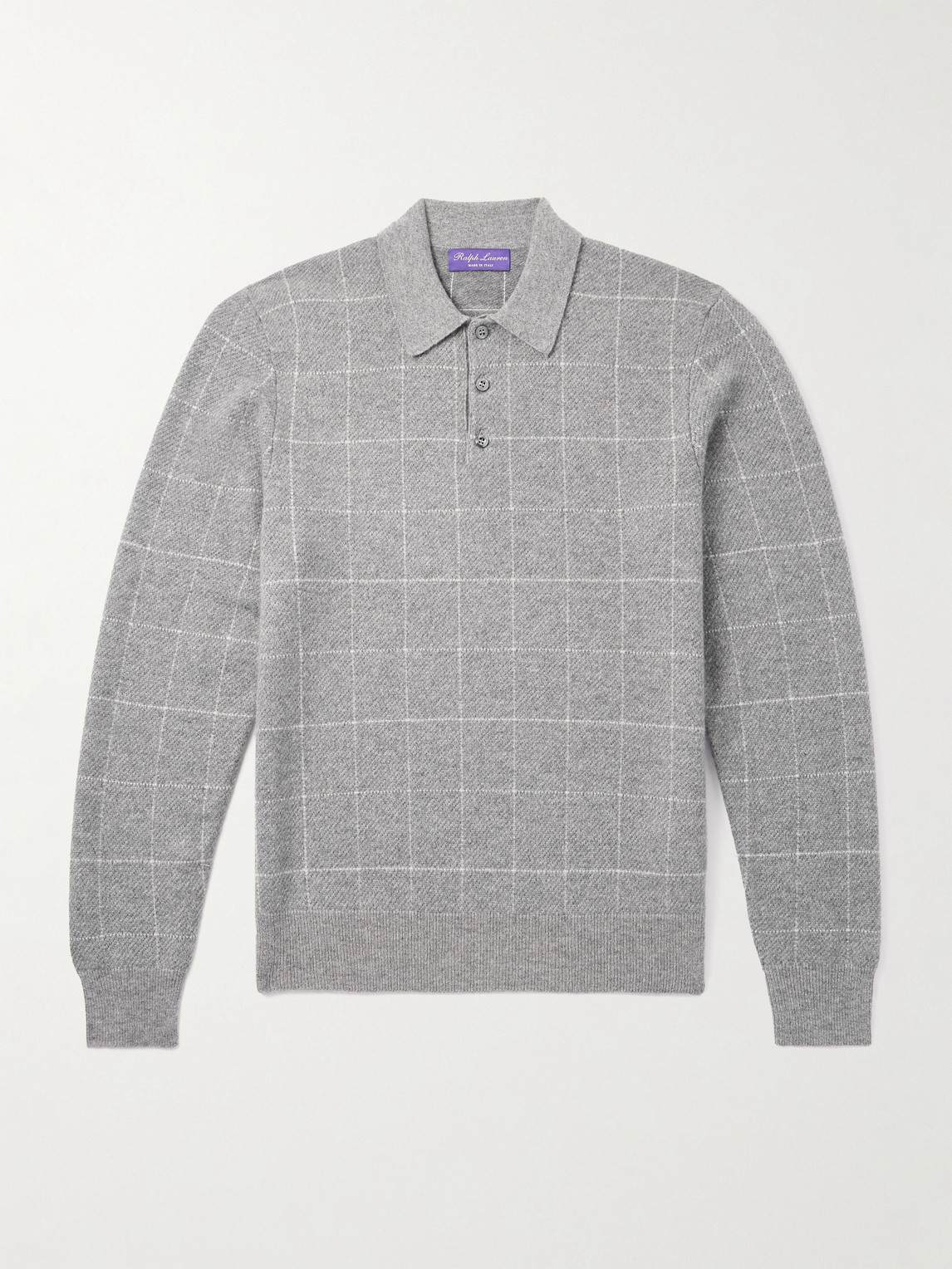 Ralph Lauren Purple Label Checked Cashmere Polo hirt - Men