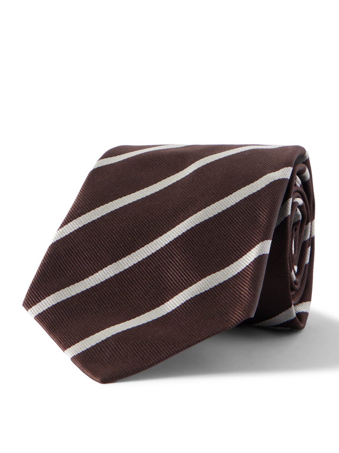 8.5cm Striped Silk-Twill Tie