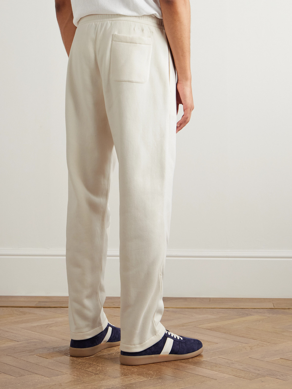 Ralph Lauren Straight-leg Cotton And Cashmere-blend Sweatpants In Brown