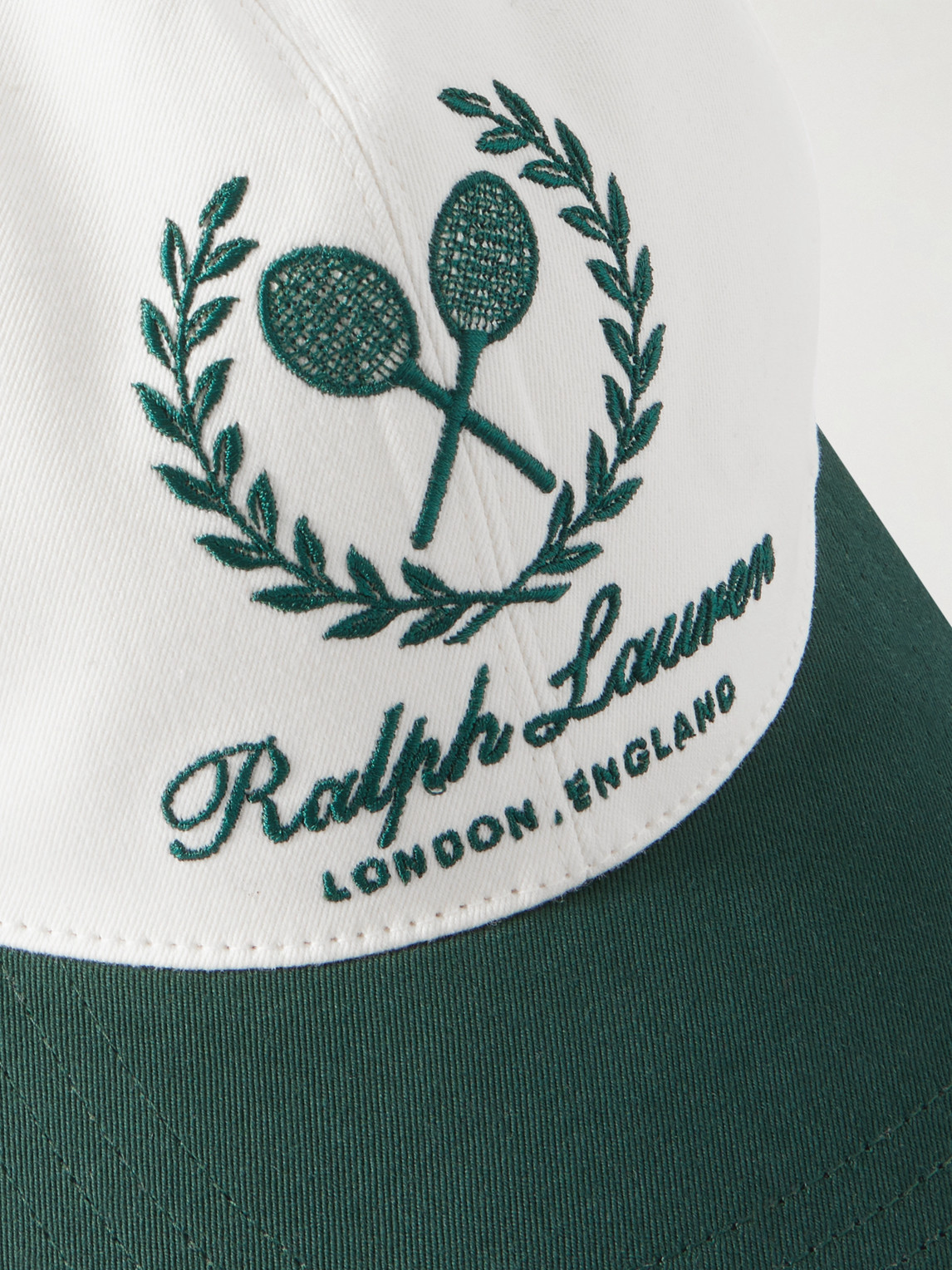 Ralph Lauren Logo-embroidered Cotton-blend Twill Baseball Cap In Green