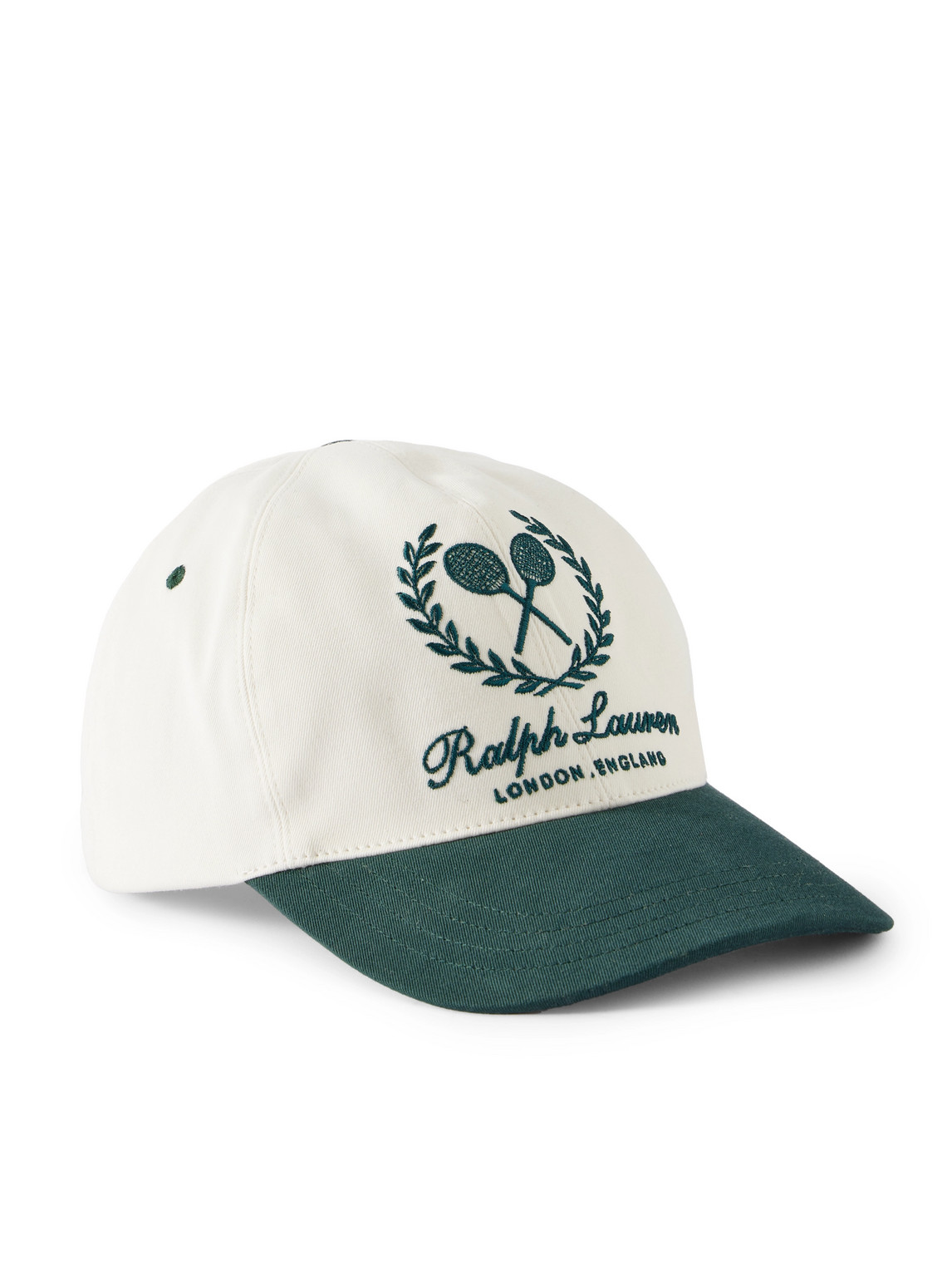 Ralph Lauren Logo-embroidered Cotton-blend Twill Baseball Cap In Neutral