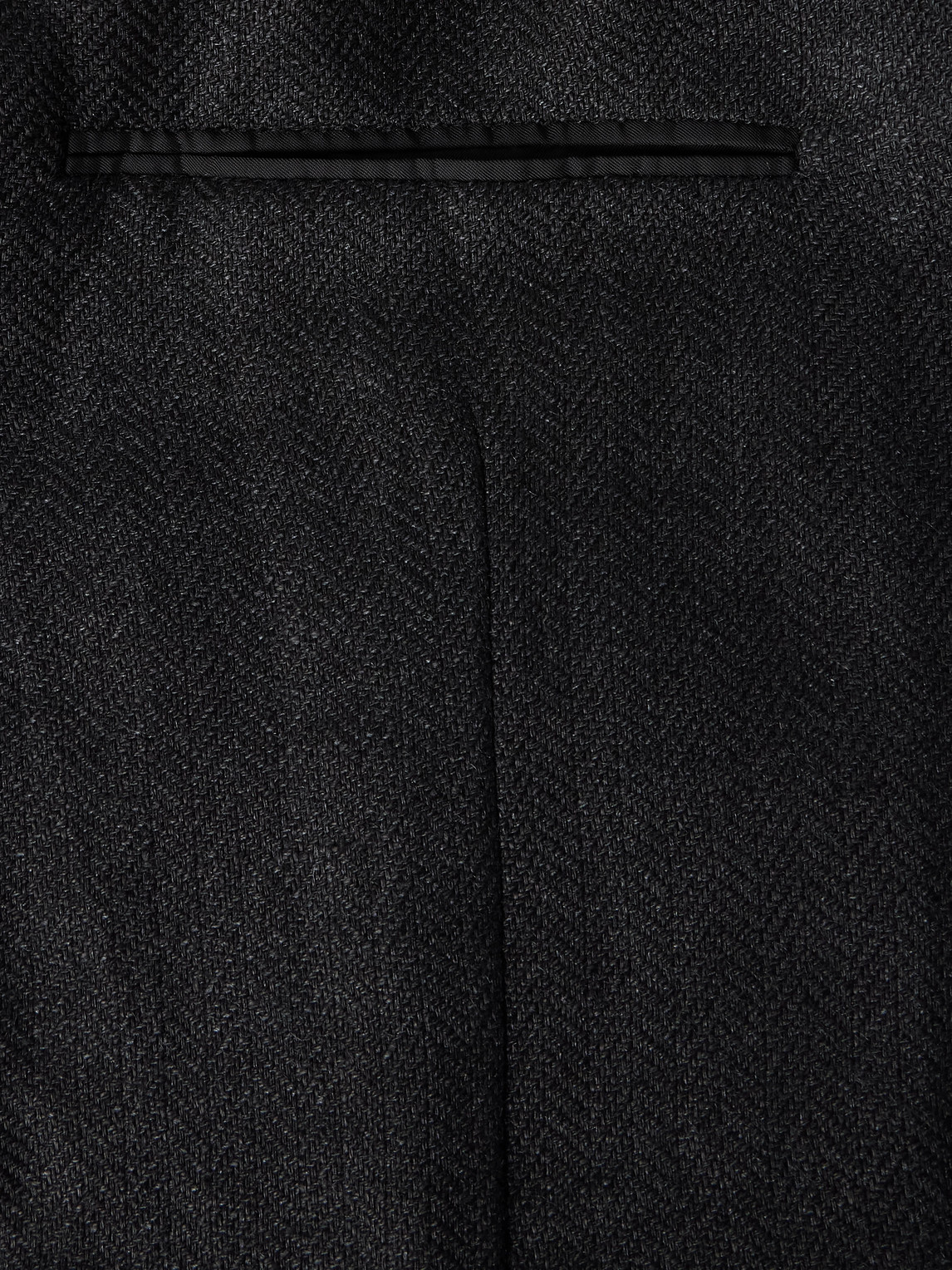 Ralph Lauren Kent Herringbone Linen, Silk And Cotton-blend Suit Jacket In Black