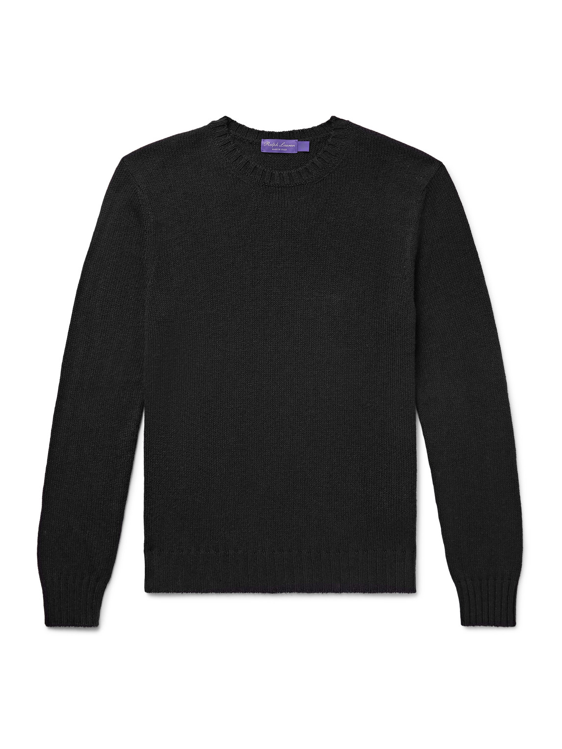 Ralph Lauren Silk And Linen-blend Sweater In Black