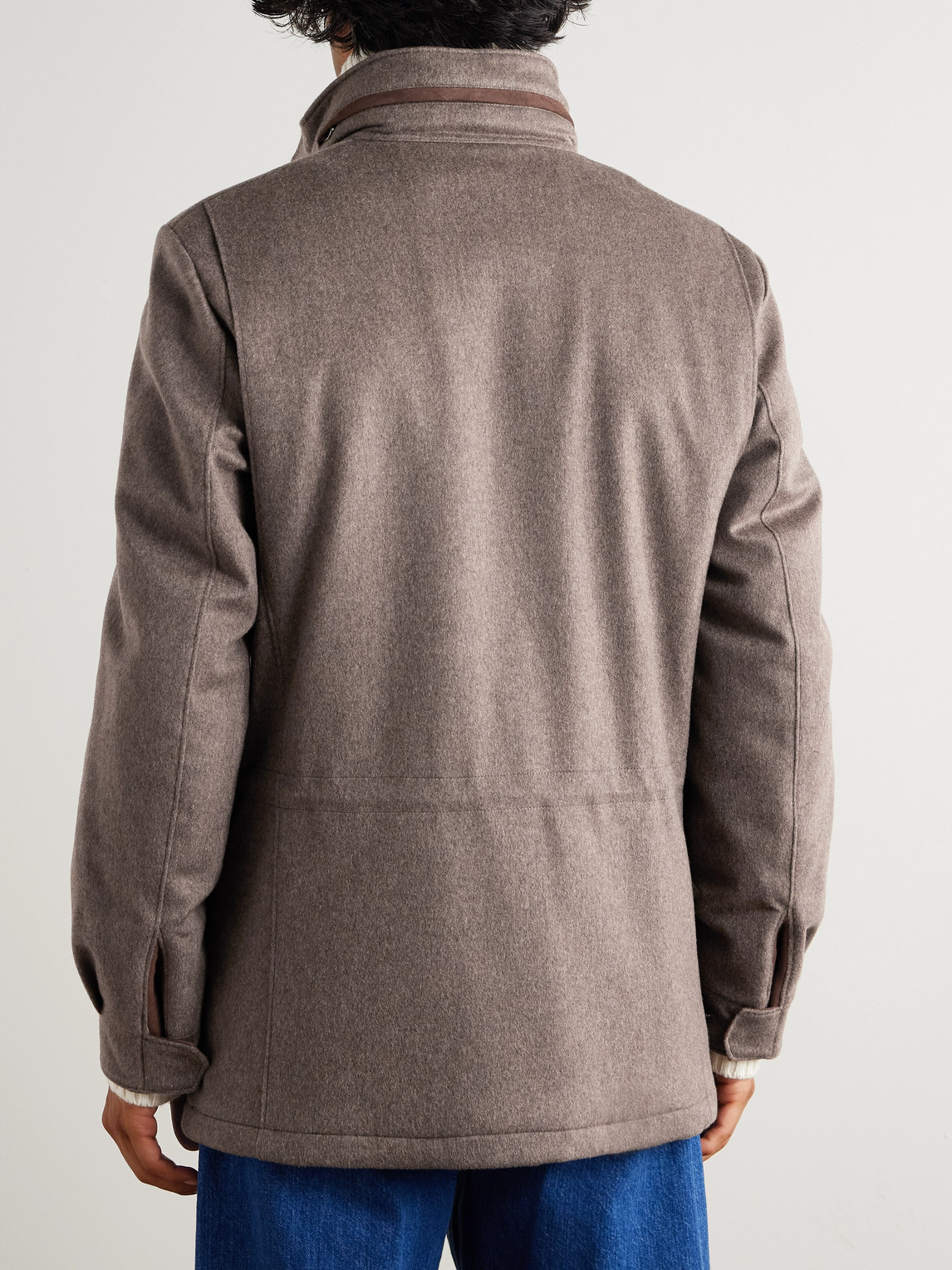 Loro Piana Traveller Padded Rain System® Cashmere Field Jacket In Brown