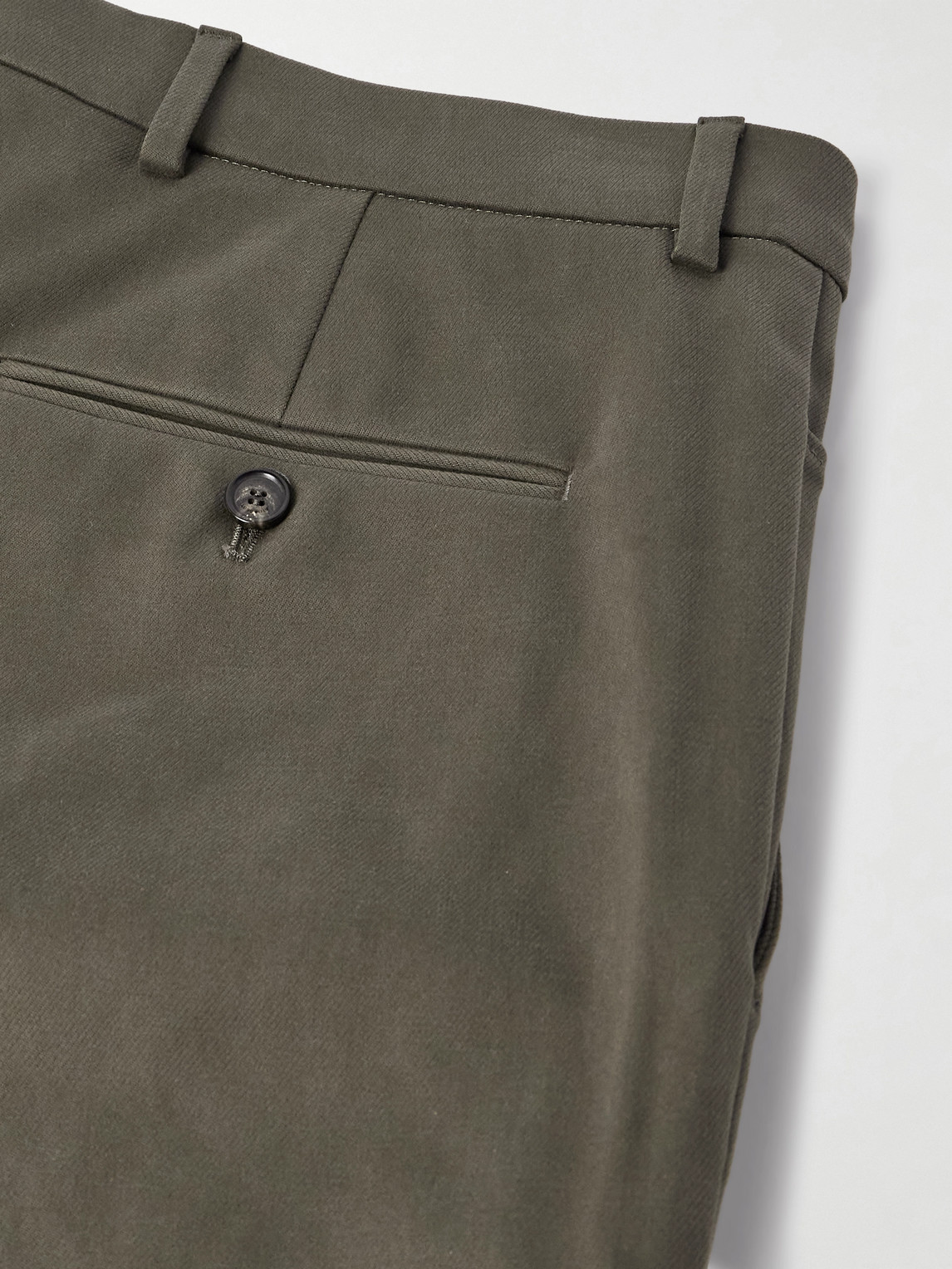 Loro Piana Jarno Austin Straight-leg Stretch-cotton Twill Trousers In Green