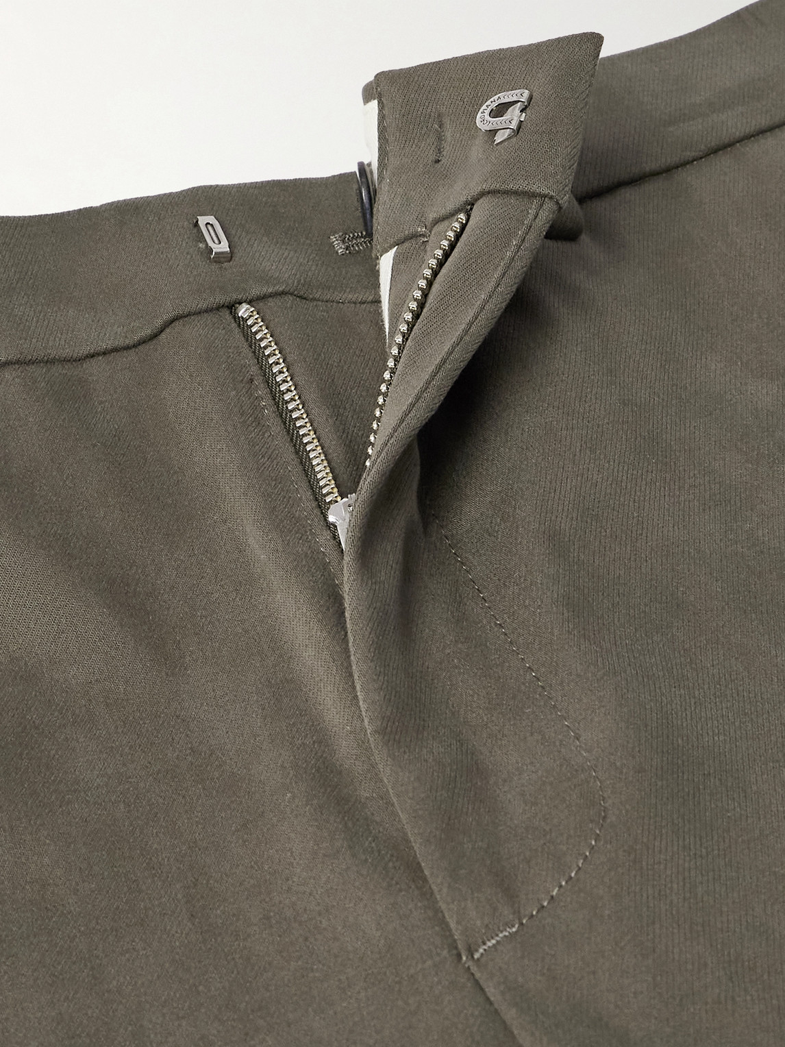 Loro Piana Jarno Austin Straight-leg Stretch-cotton Twill Trousers In Green