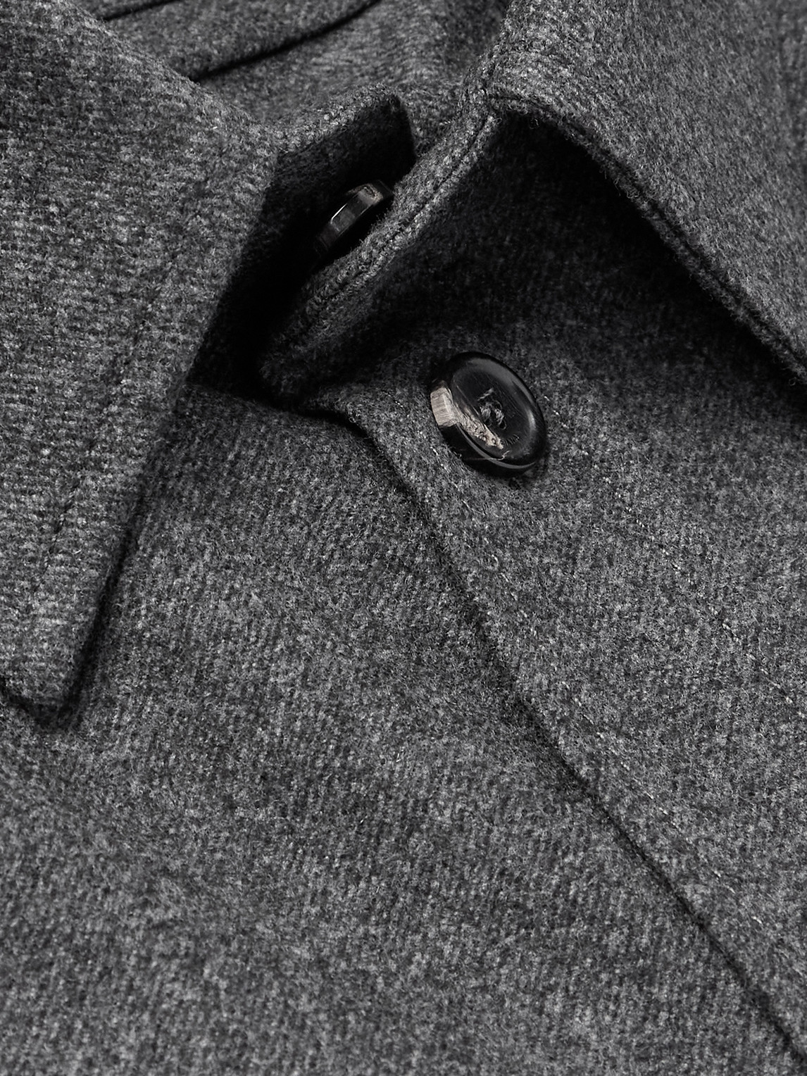 Loro Piana Jim Wish® Flannel Overshirt In Gray