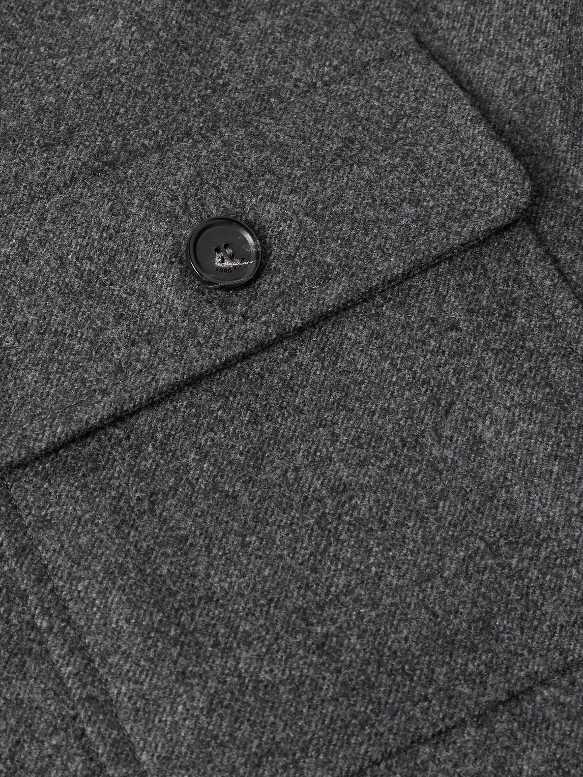Loro Piana Jim Wish® Flannel Overshirt In Gray