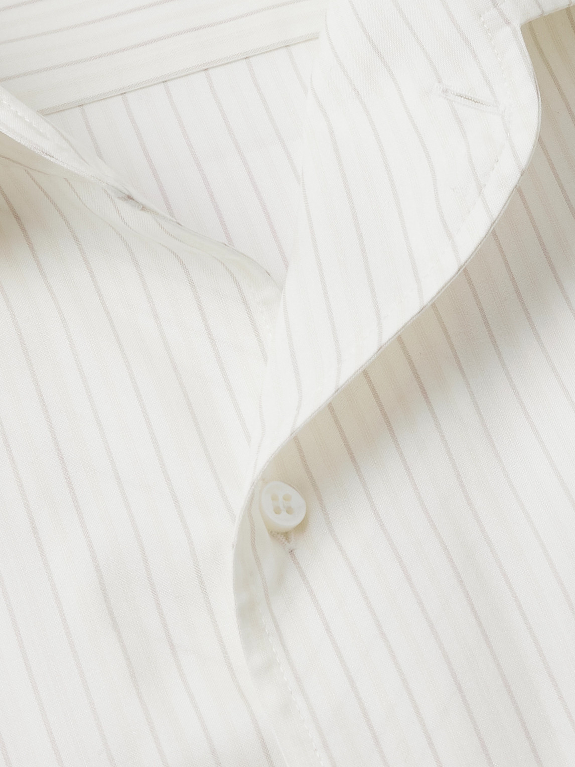 André Striped Wool And Silk-Blend Shirt