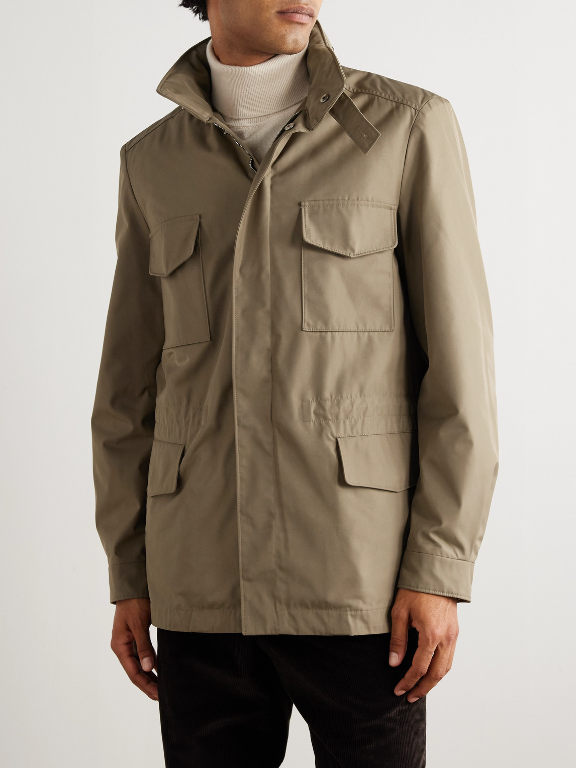 Loro Piana Traveller Shell Jacket In Brown
