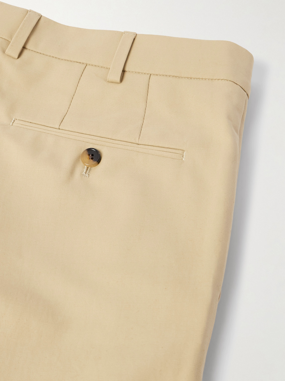 Loro Piana Carlo Hyannis Tapered Cotton-blend Trousers In Neutral
