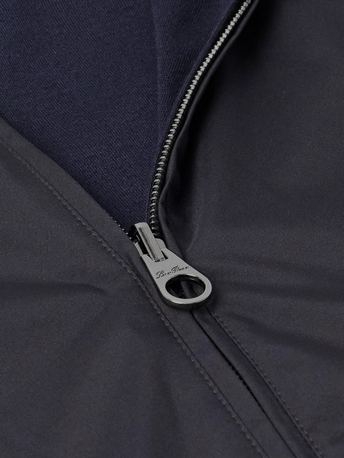 Loro Piana Reversible Storm System® Windmate® Shell And Cashmere Hooded Bomber Jacket In Blue