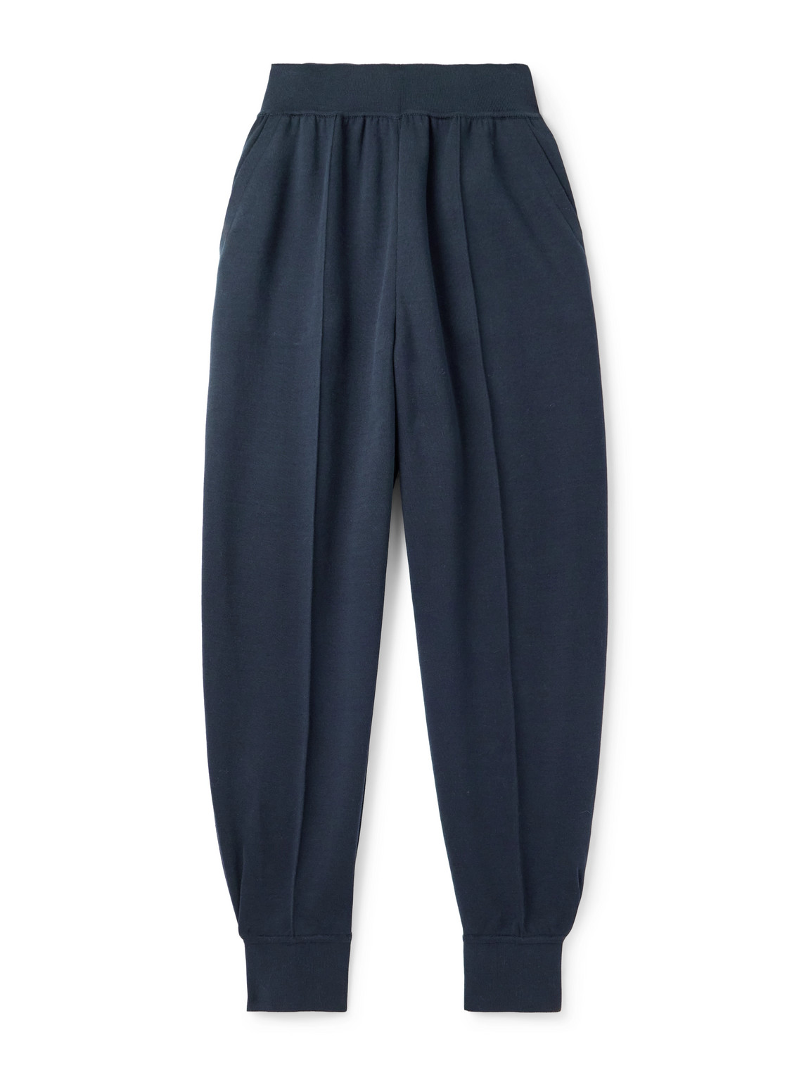 Loro Piana Tapered Cotton-jersey Sweatpants In Blue