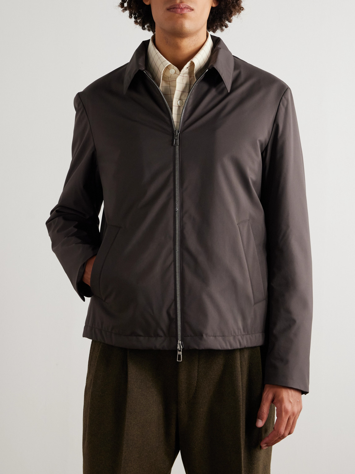 Loro Piana Windwish™ Jacket In Brown